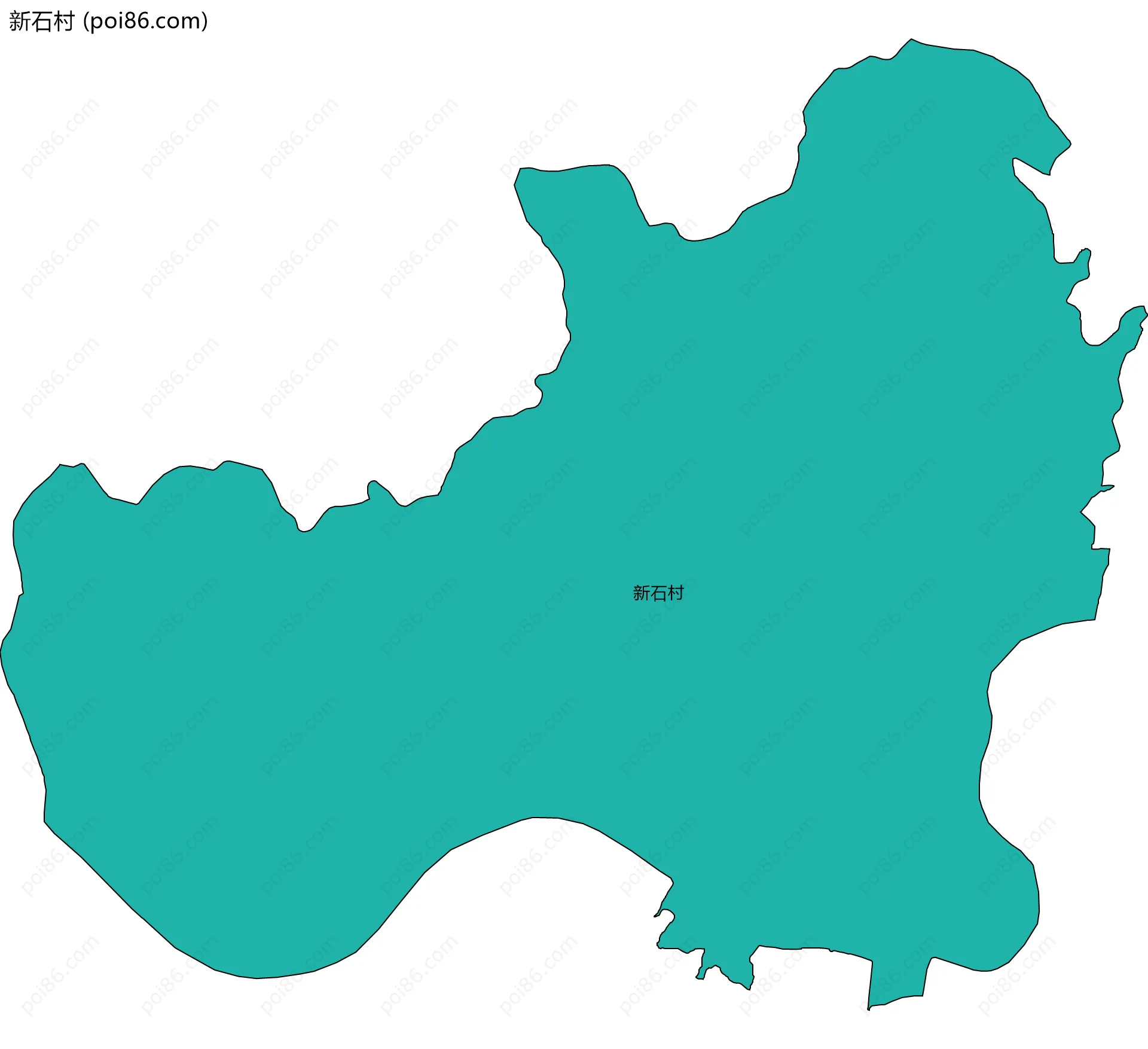 新石村边界地图