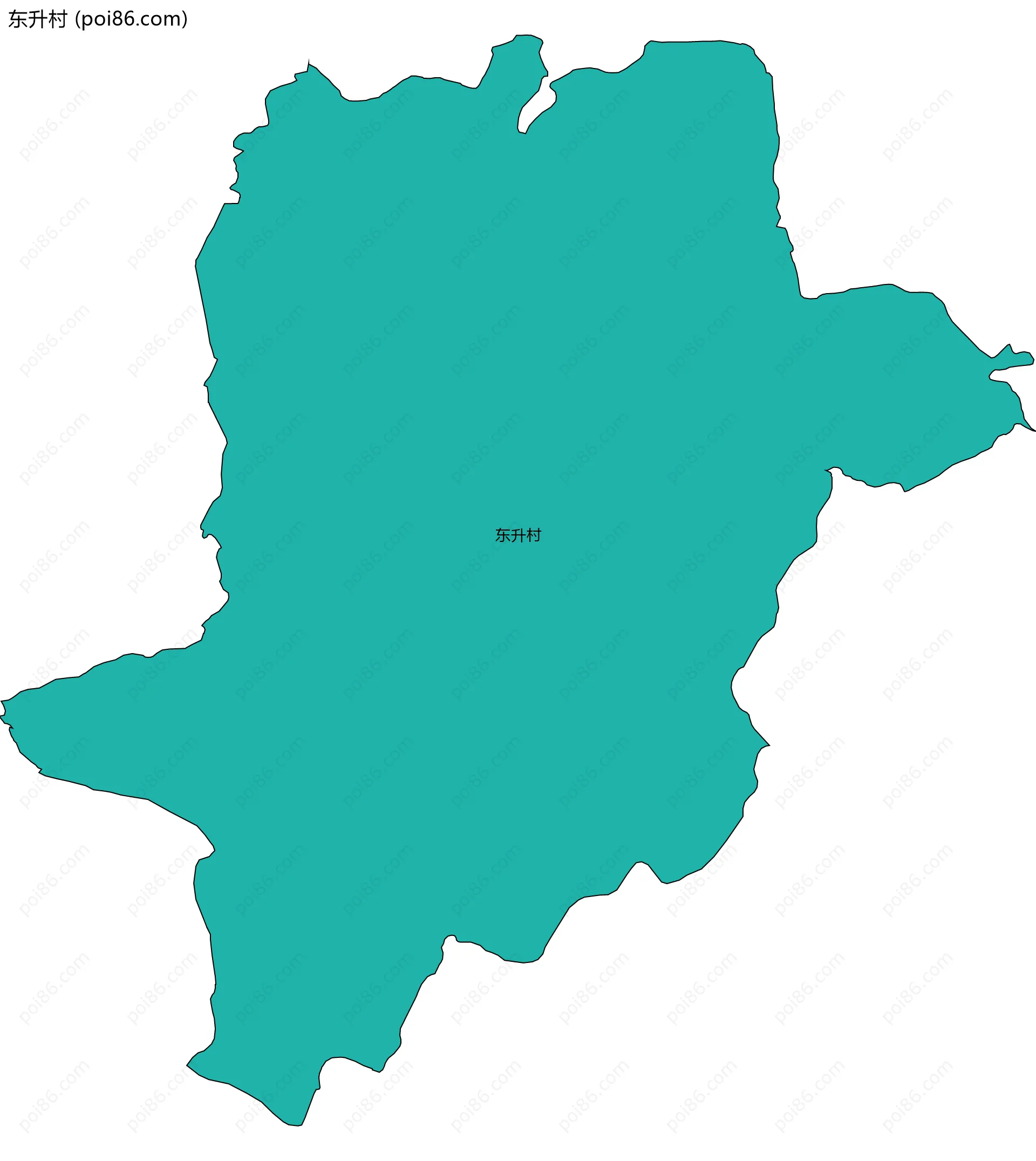 东升村边界地图