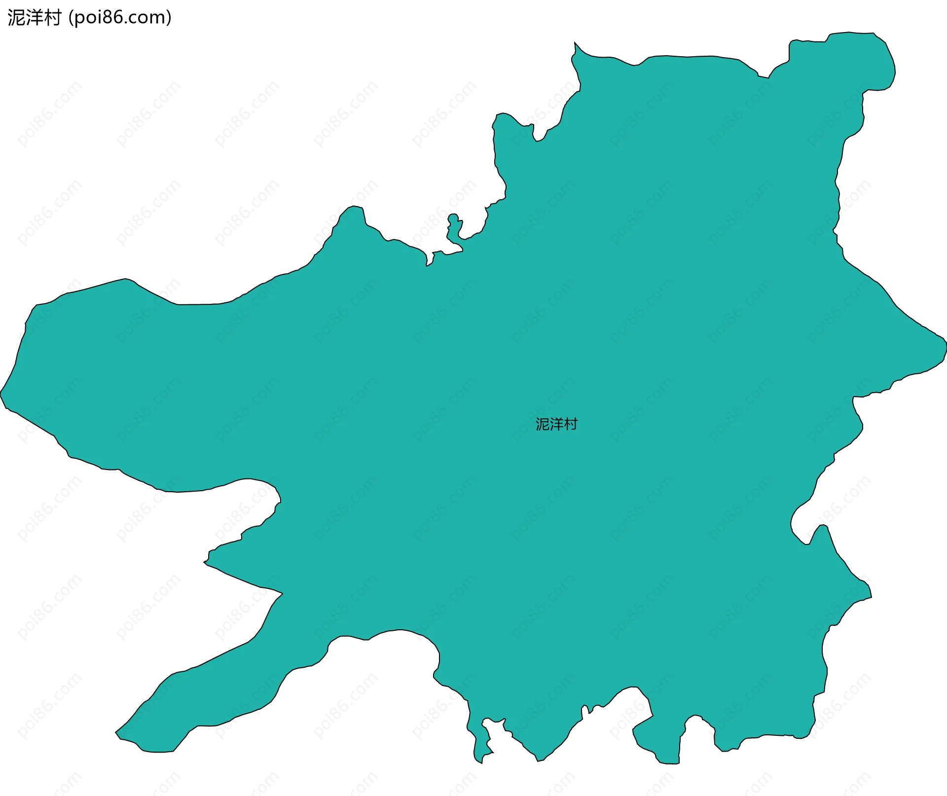 泥洋村边界地图