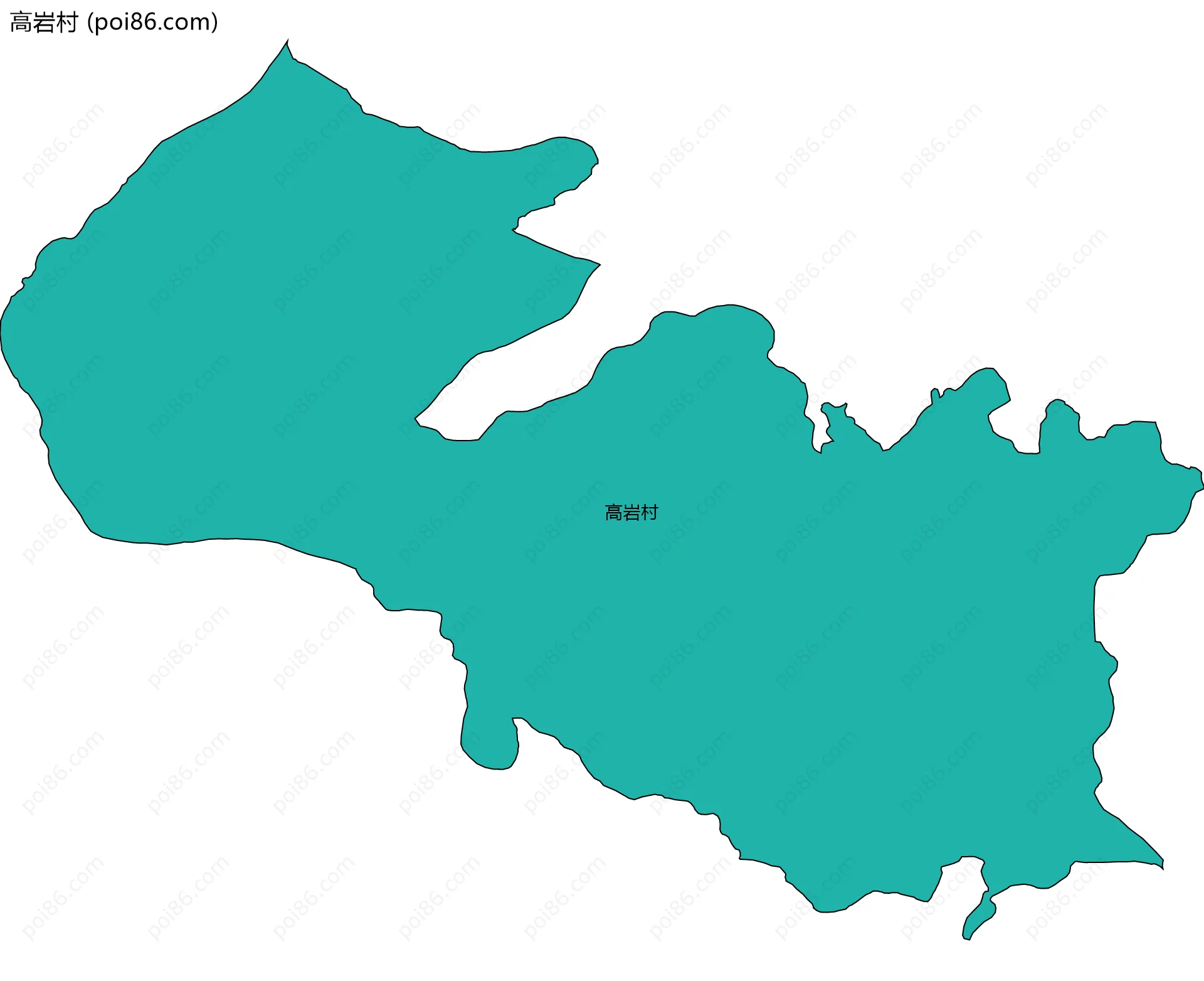 高岩村边界地图