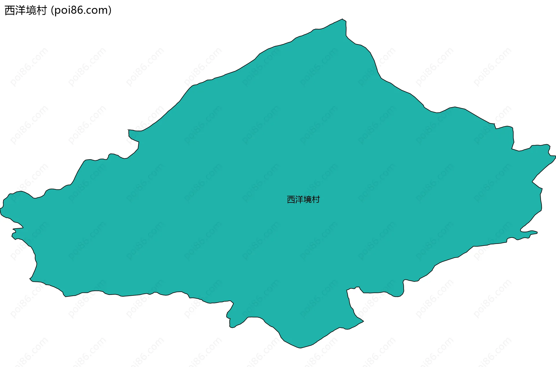 西洋境村边界地图