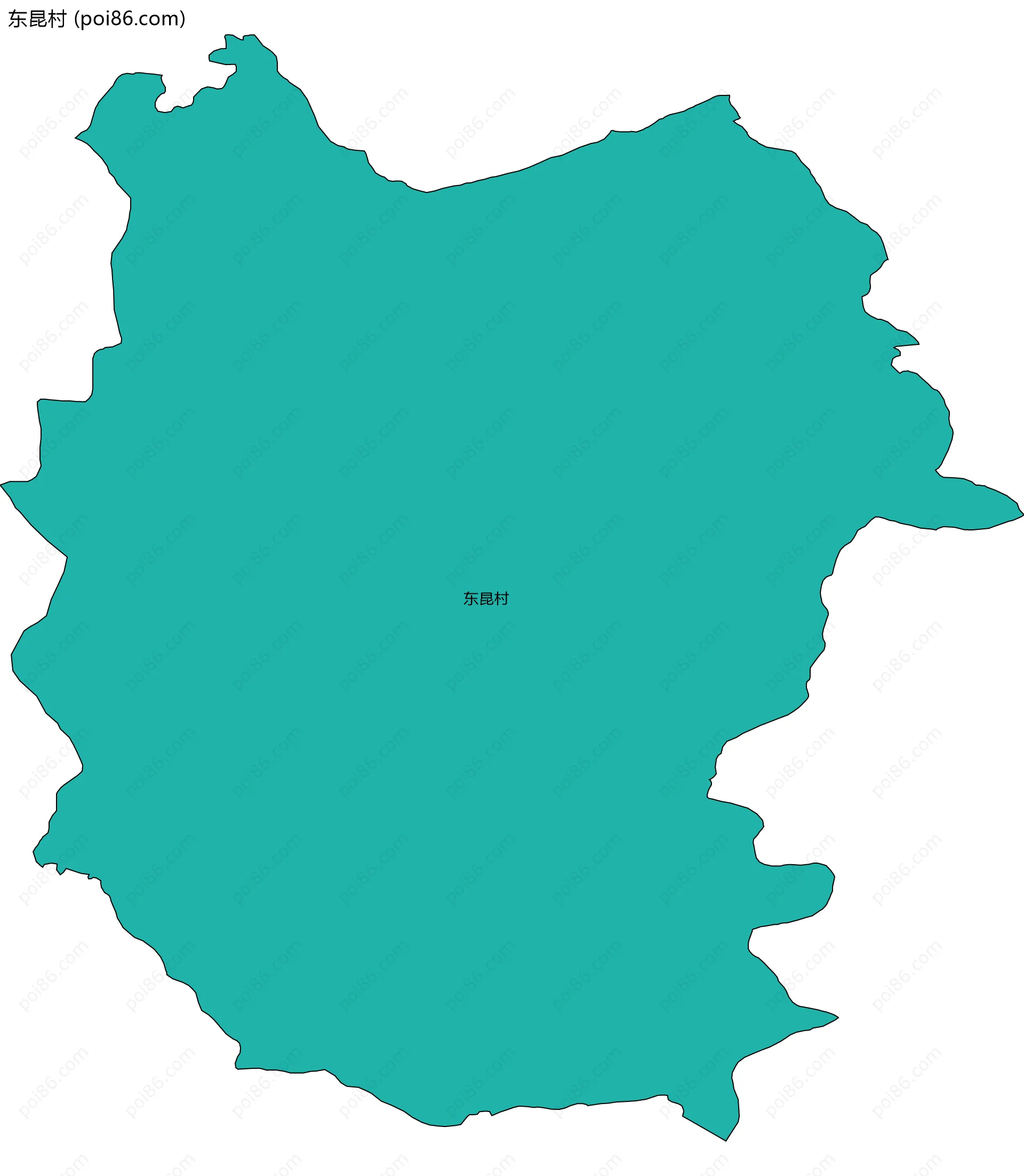 东昆村边界地图