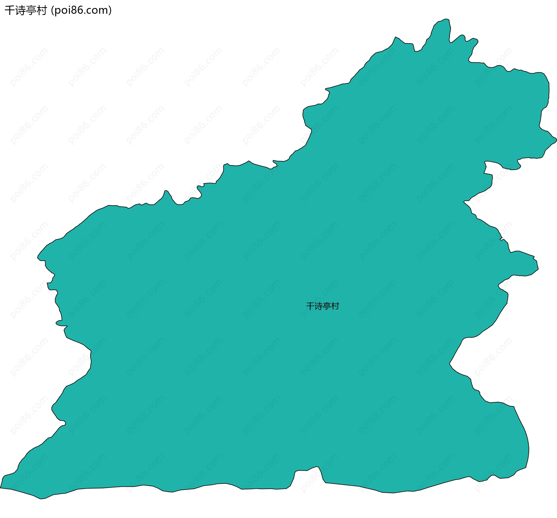 千诗亭村边界地图