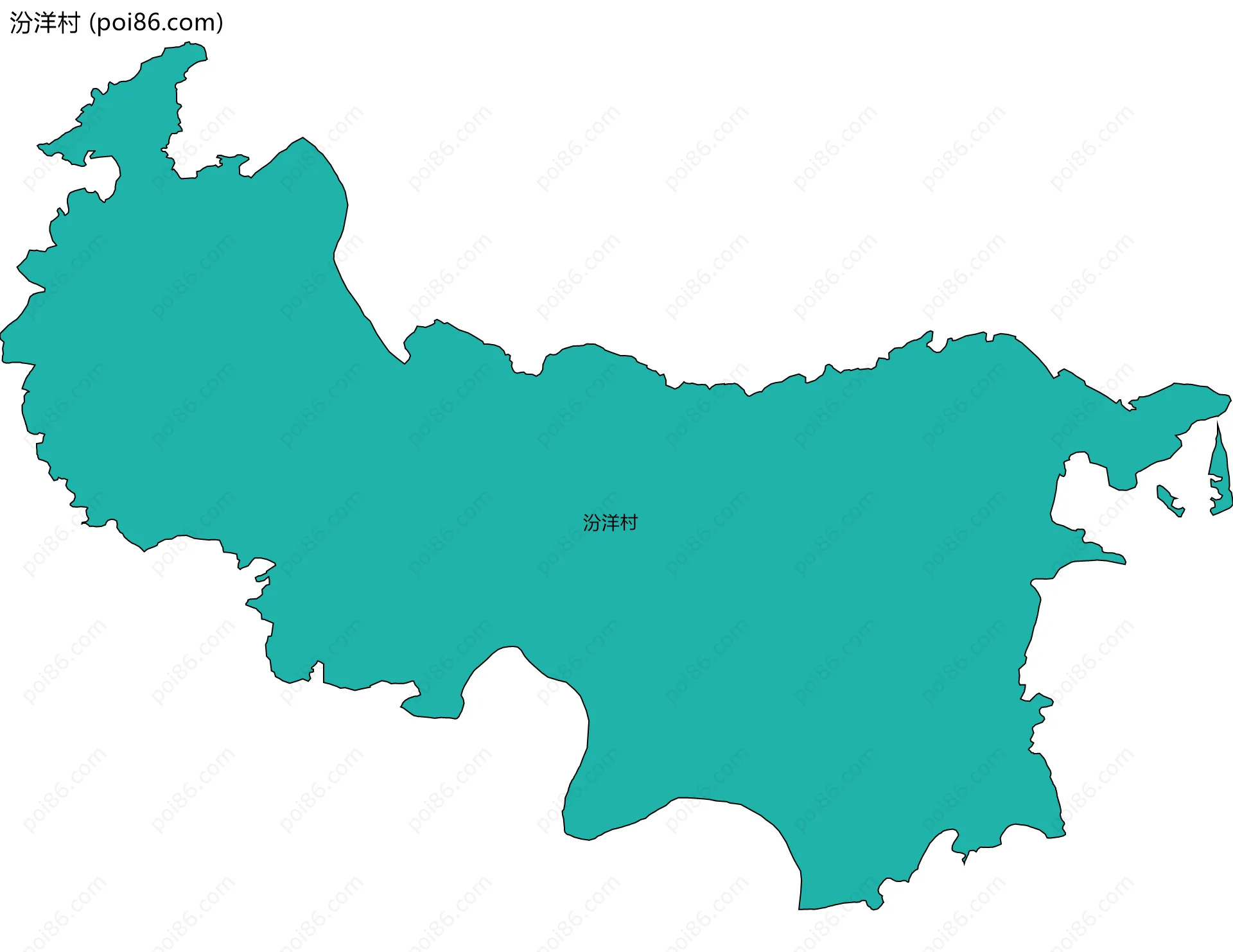 汾洋村边界地图