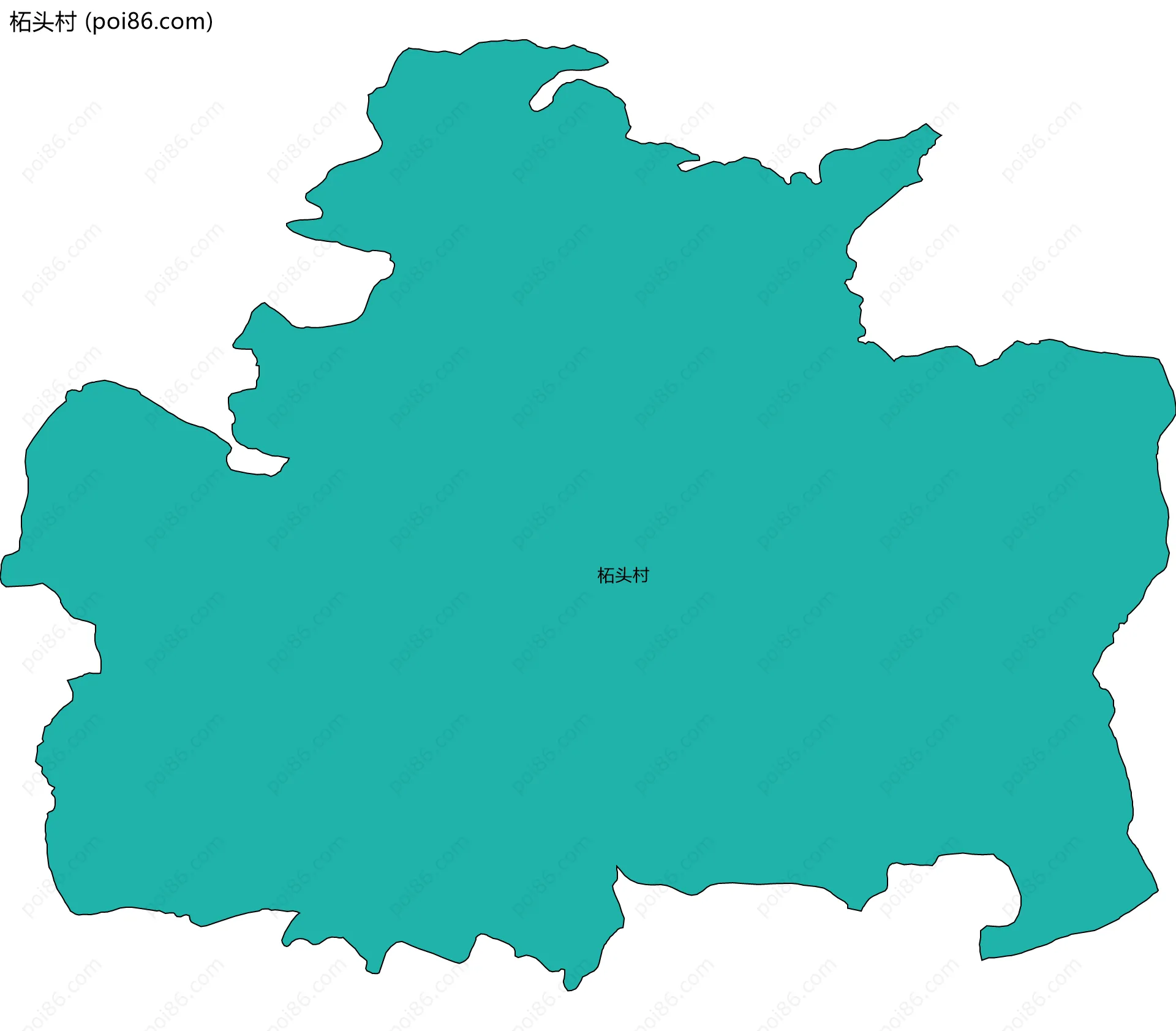 柘头村边界地图