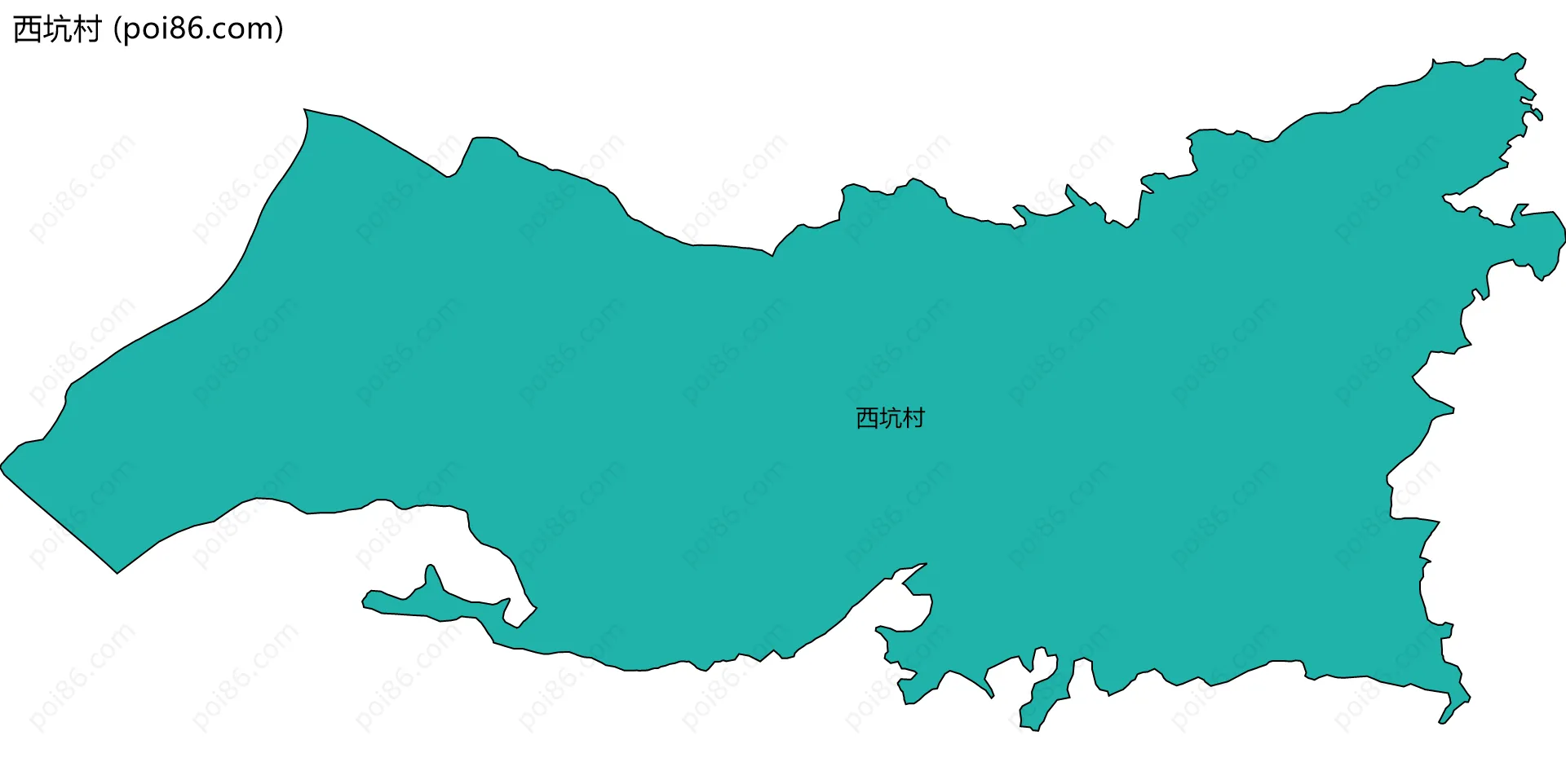 西坑村边界地图