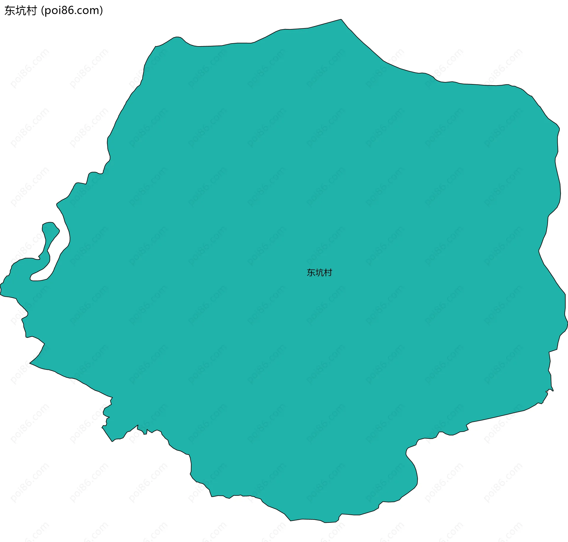 东坑村边界地图