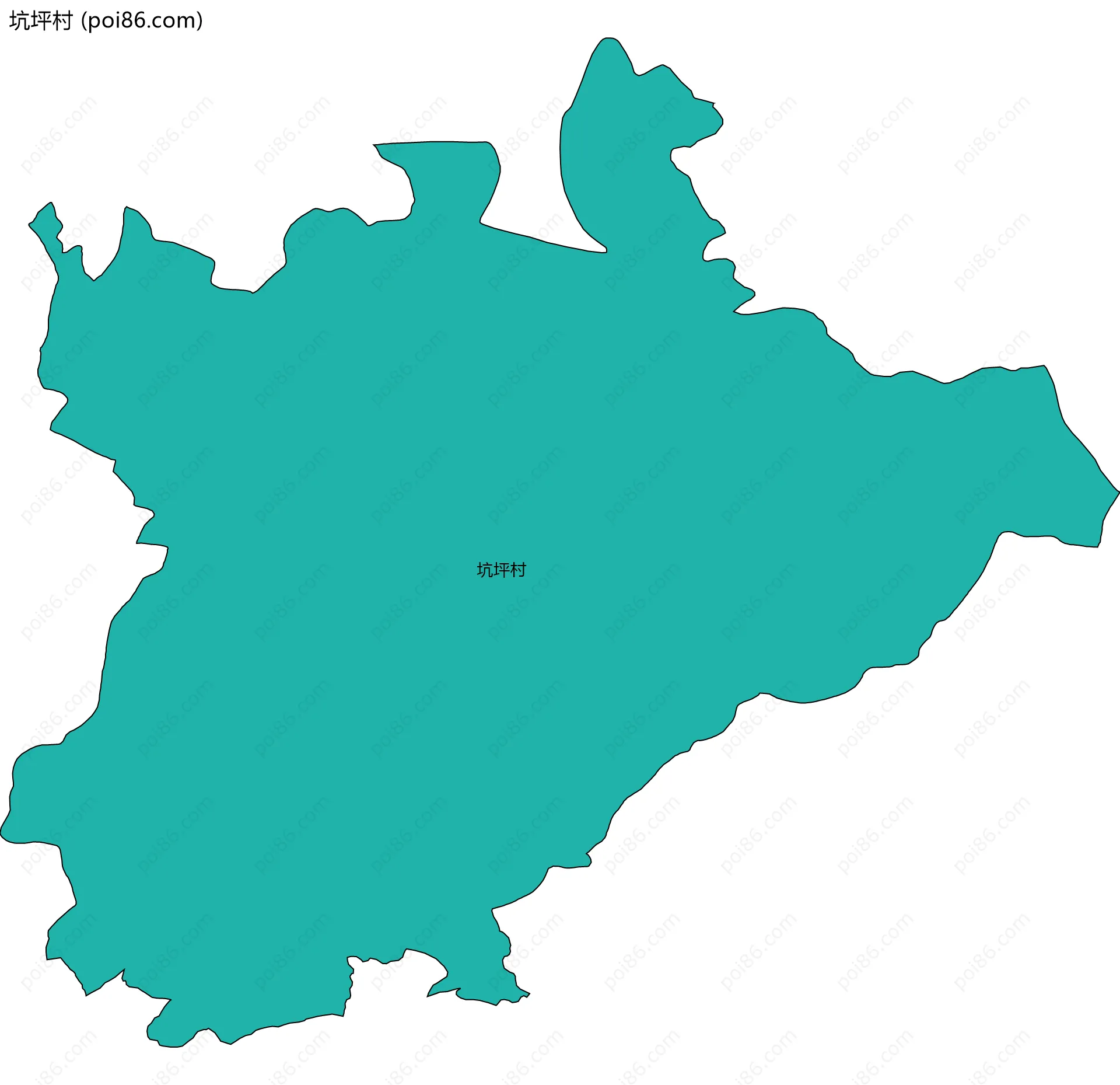 坑坪村边界地图