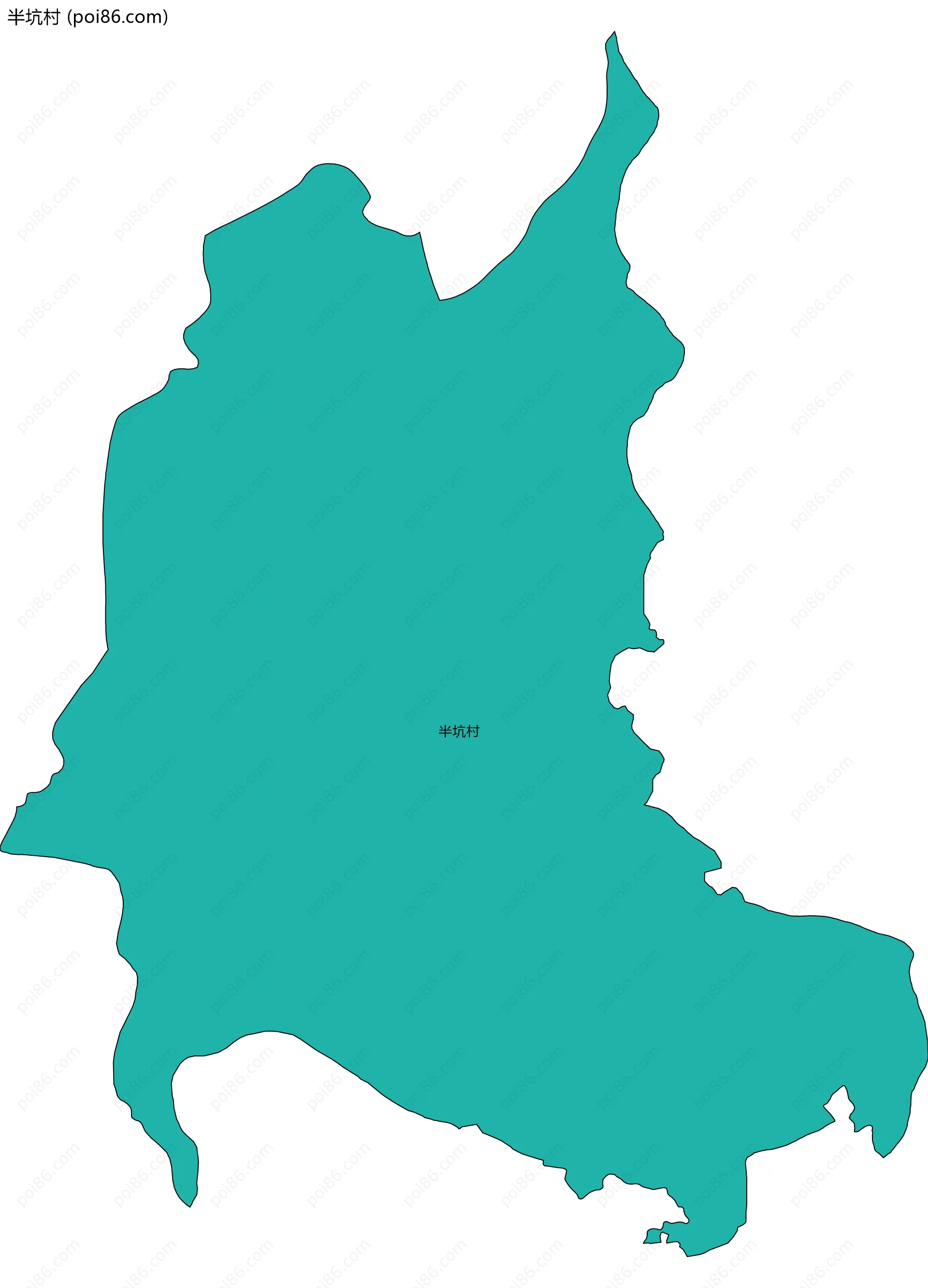 半坑村边界地图