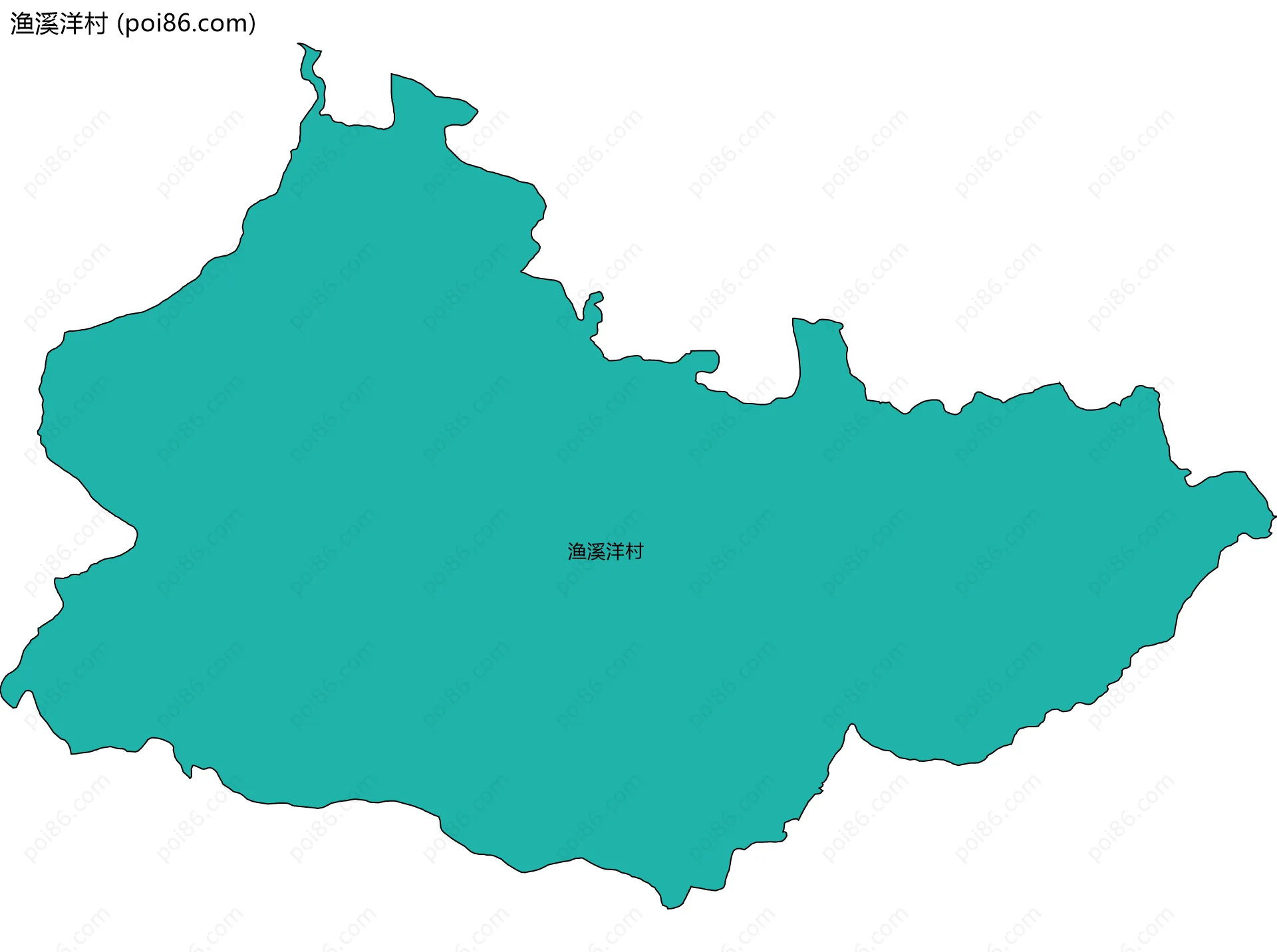 渔溪洋村边界地图