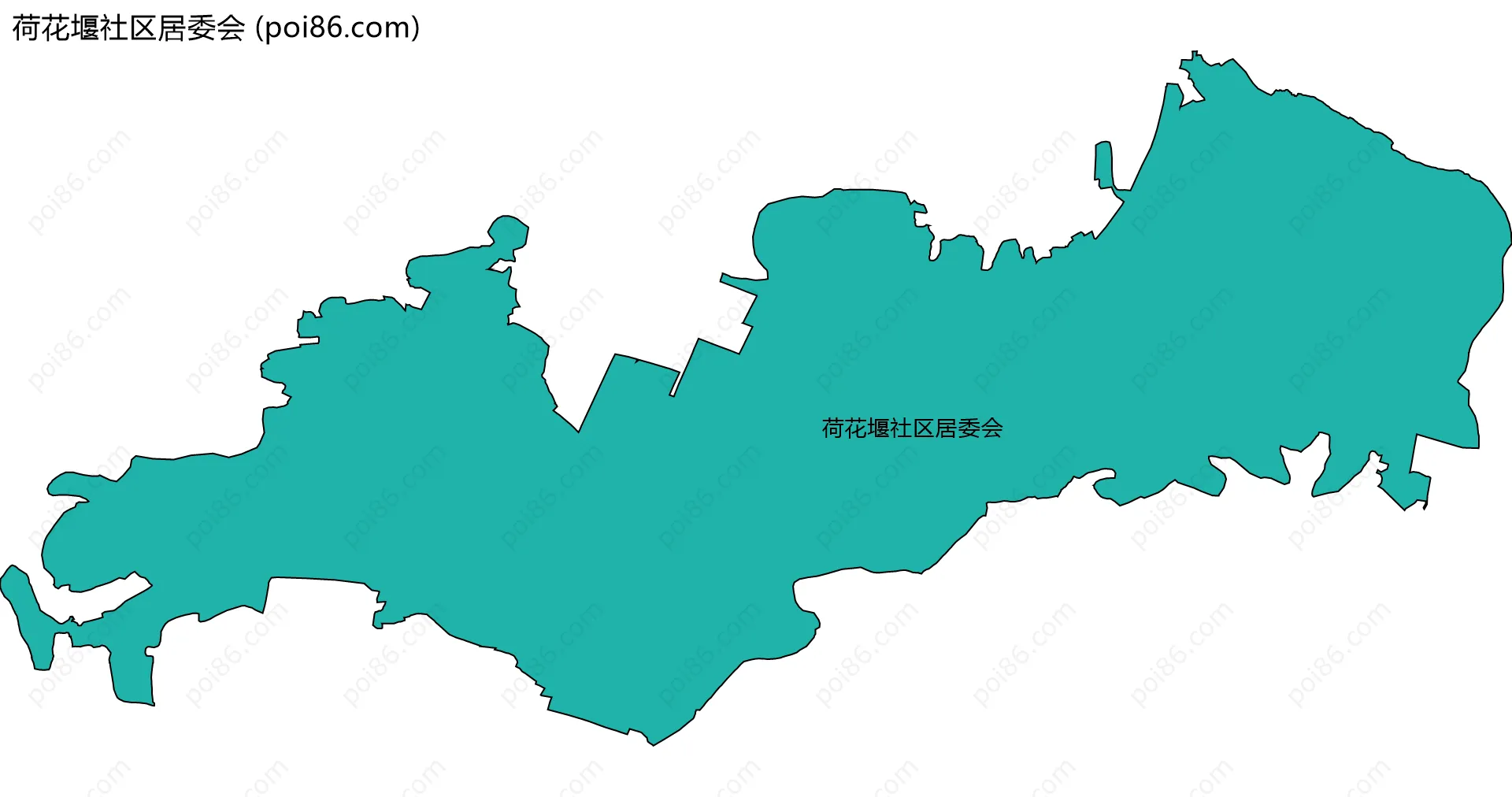 荷花堰社区居委会边界地图