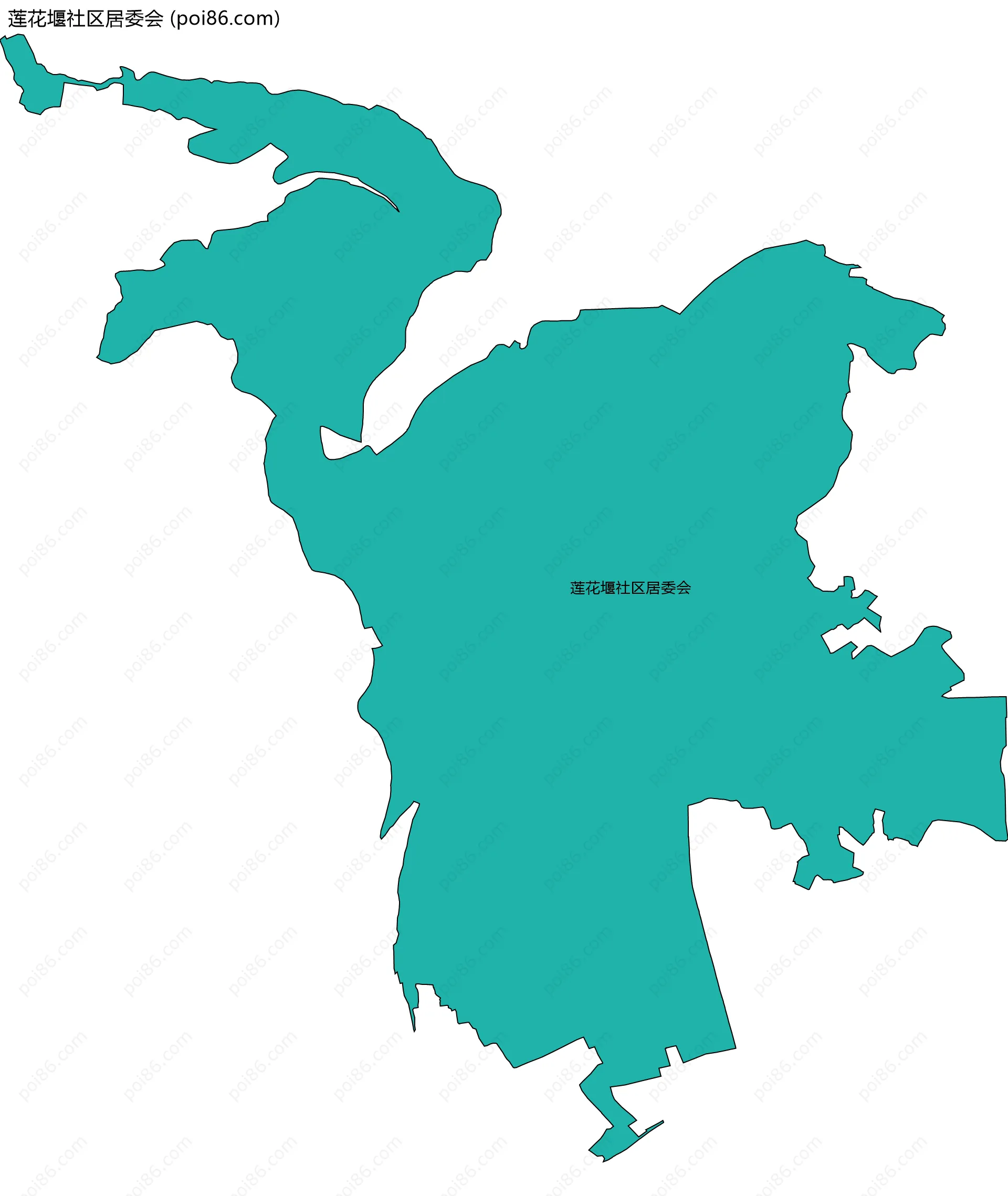 莲花堰社区居委会边界地图