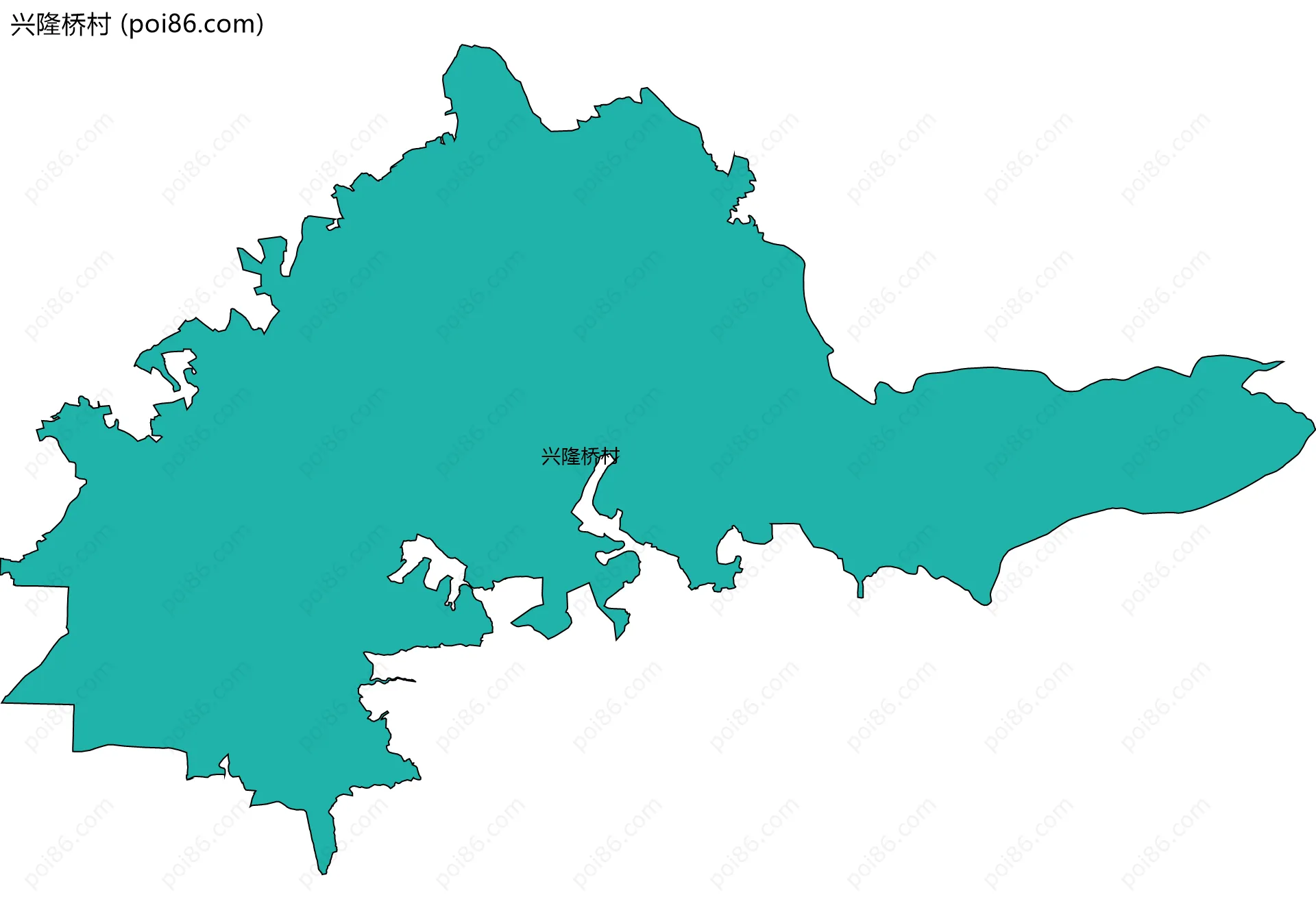兴隆桥村边界地图