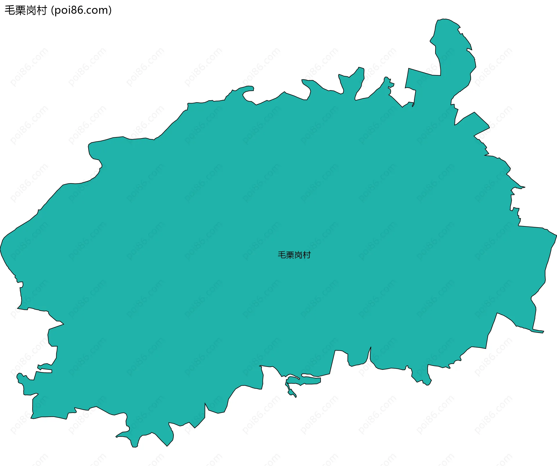 毛栗岗村边界地图