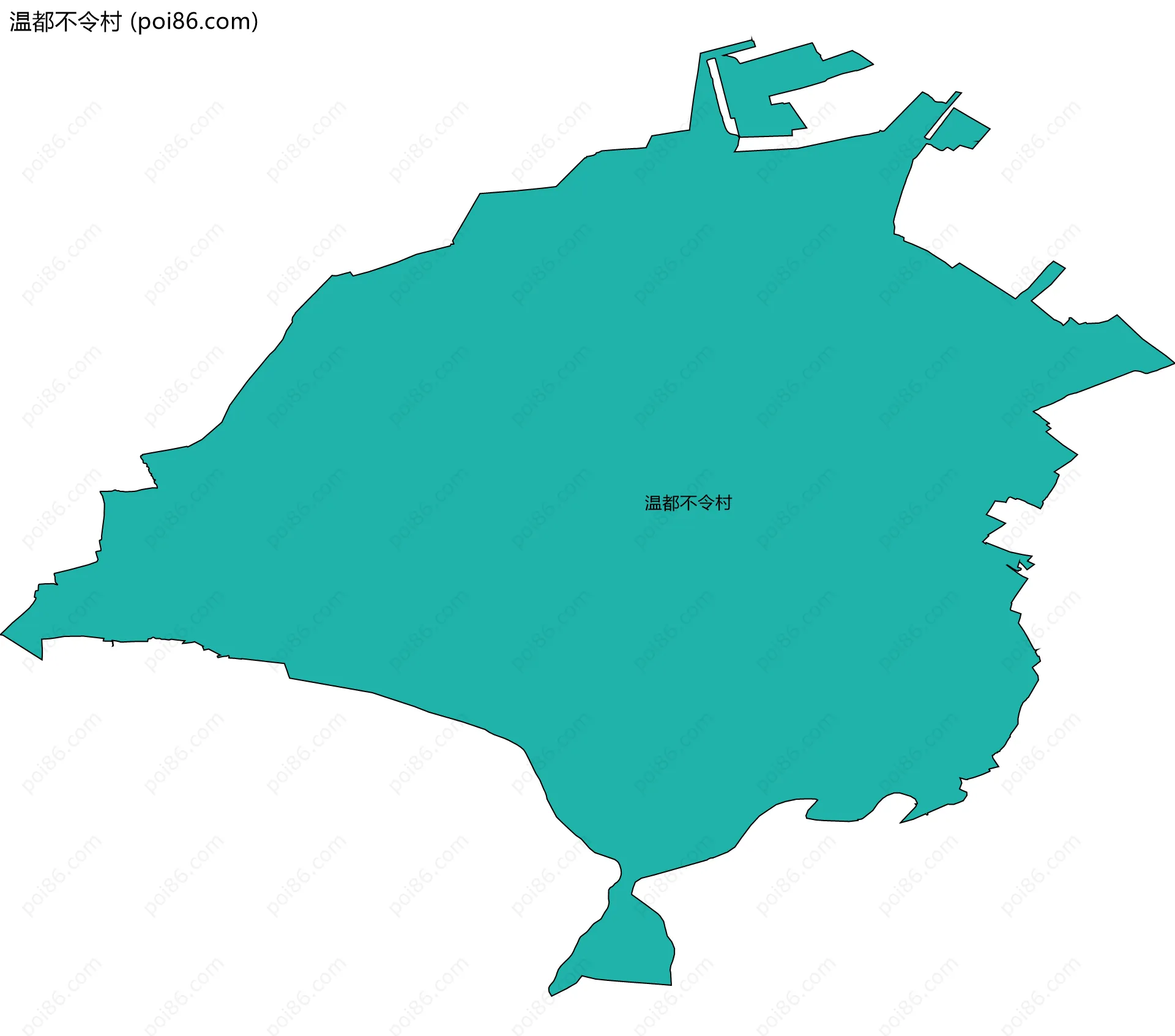 温都不令村边界地图