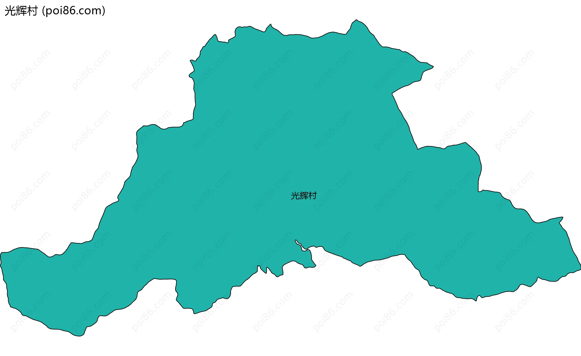 光辉村边界地图