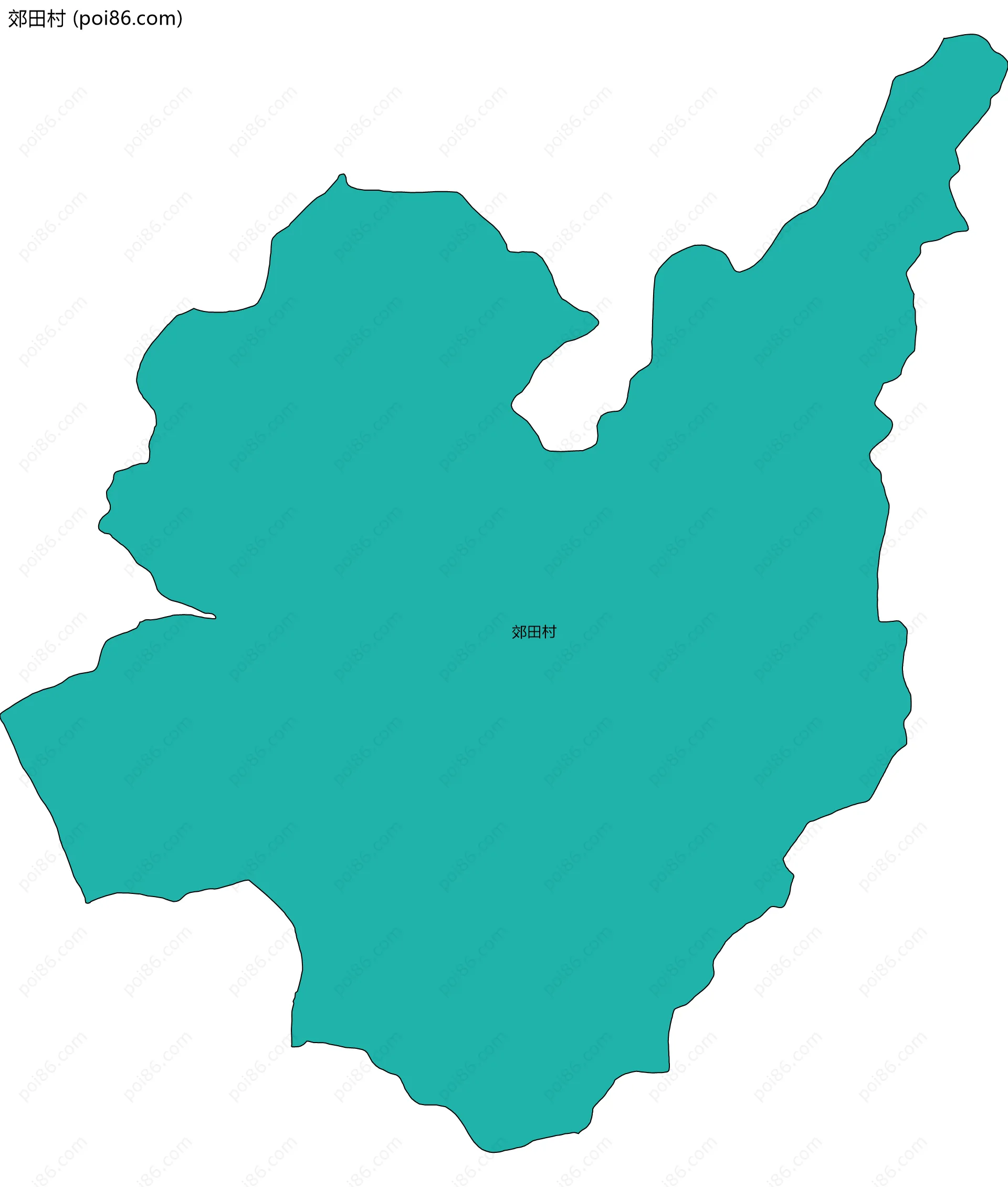 郊田村边界地图