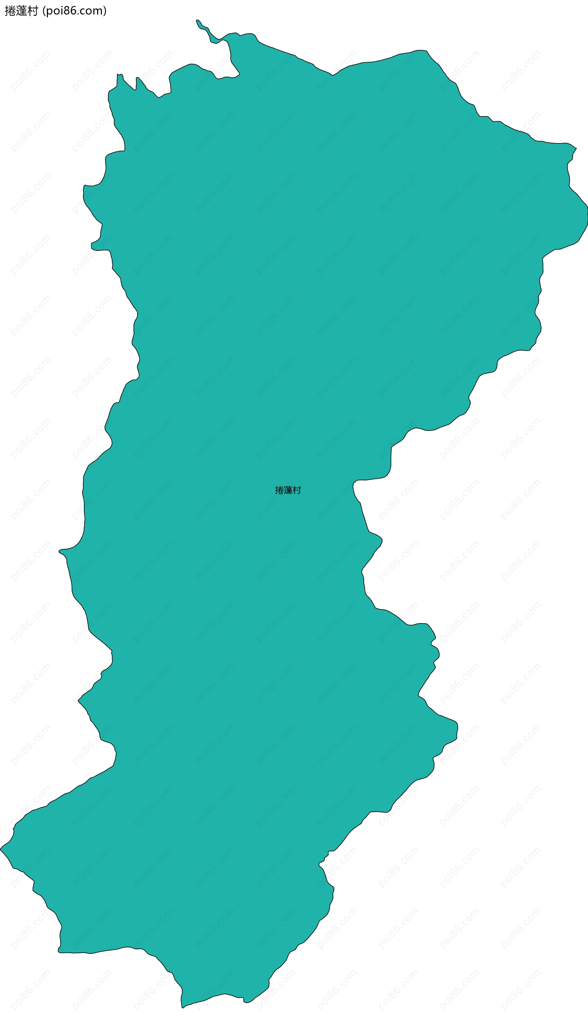 捲蓬村边界地图