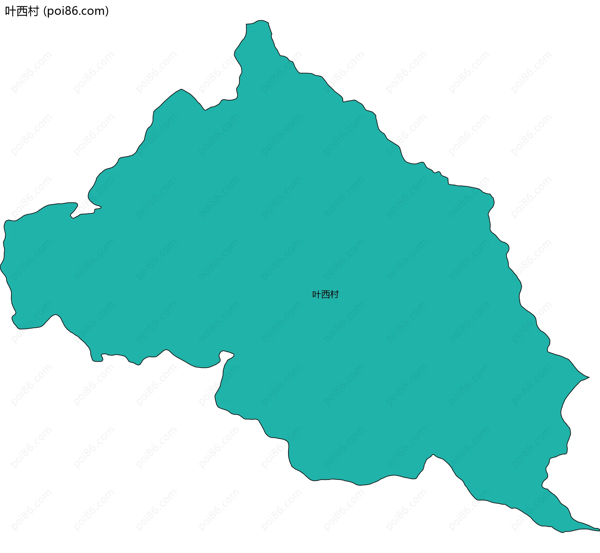 叶西村边界地图