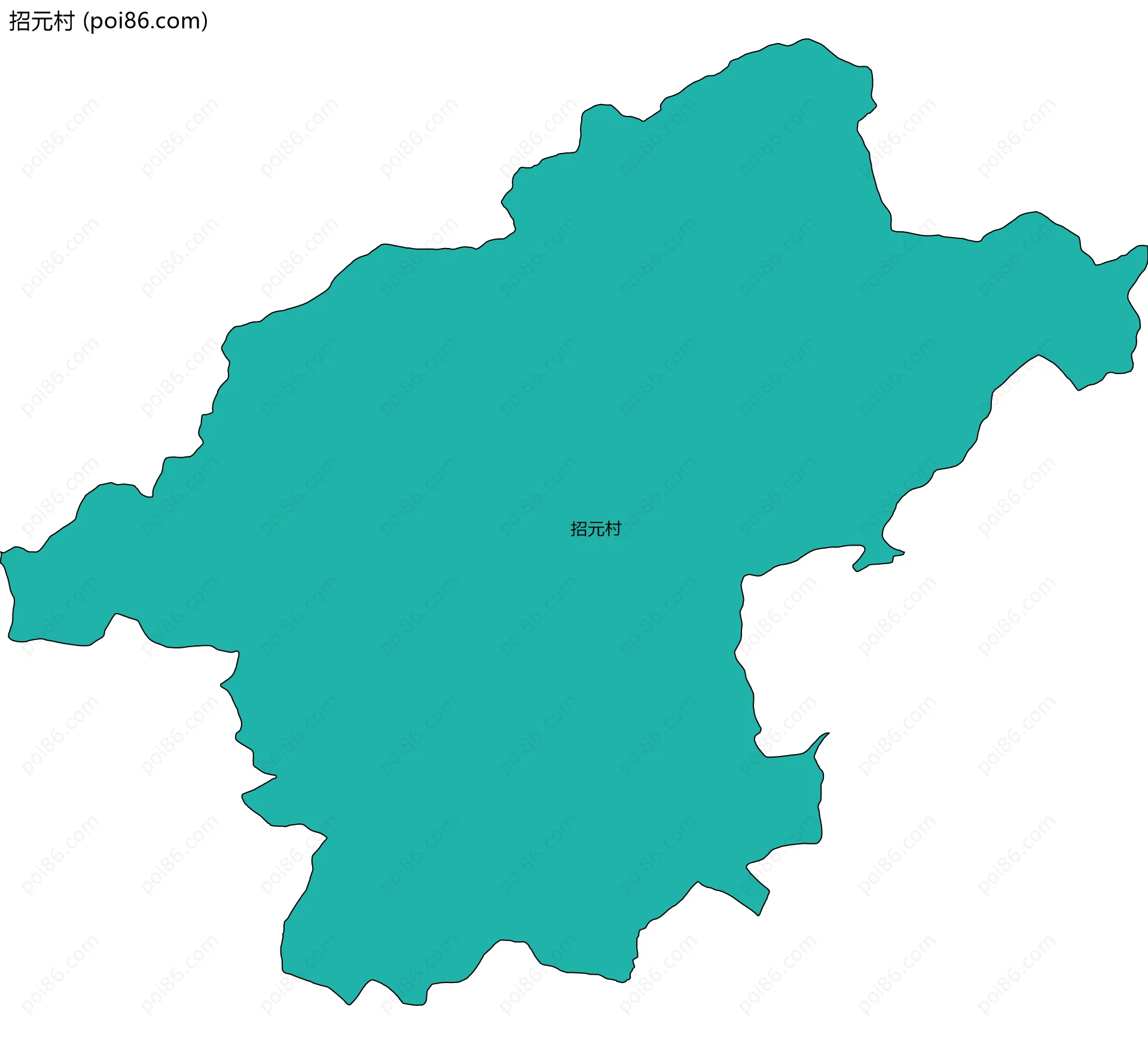 招元村边界地图