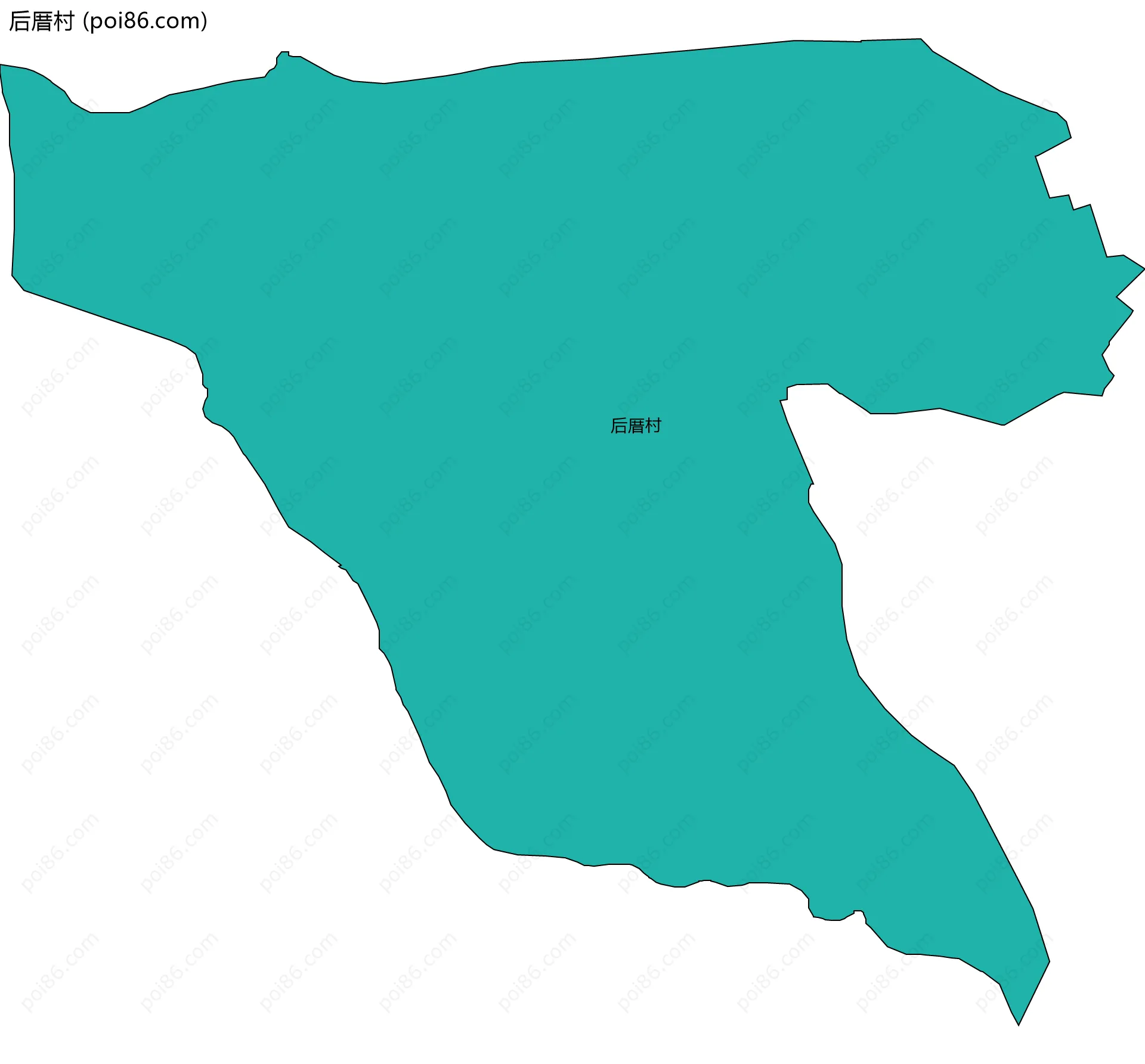 后厝村边界地图