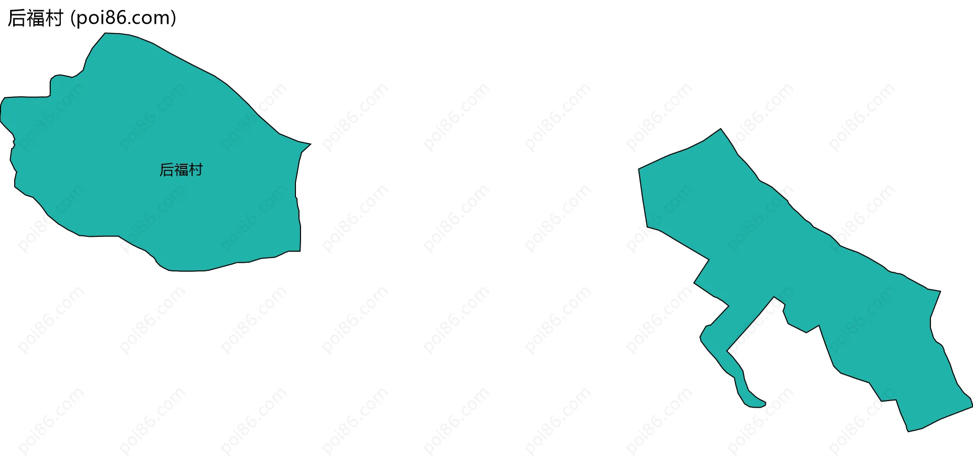 后福村边界地图