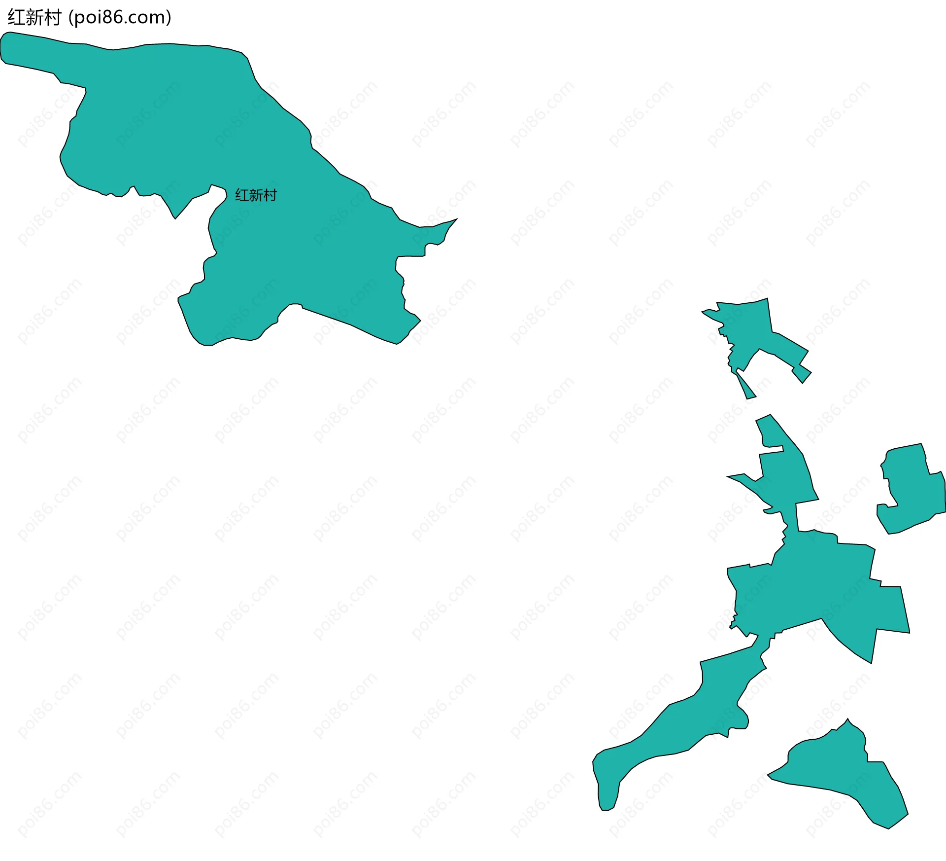 红新村边界地图