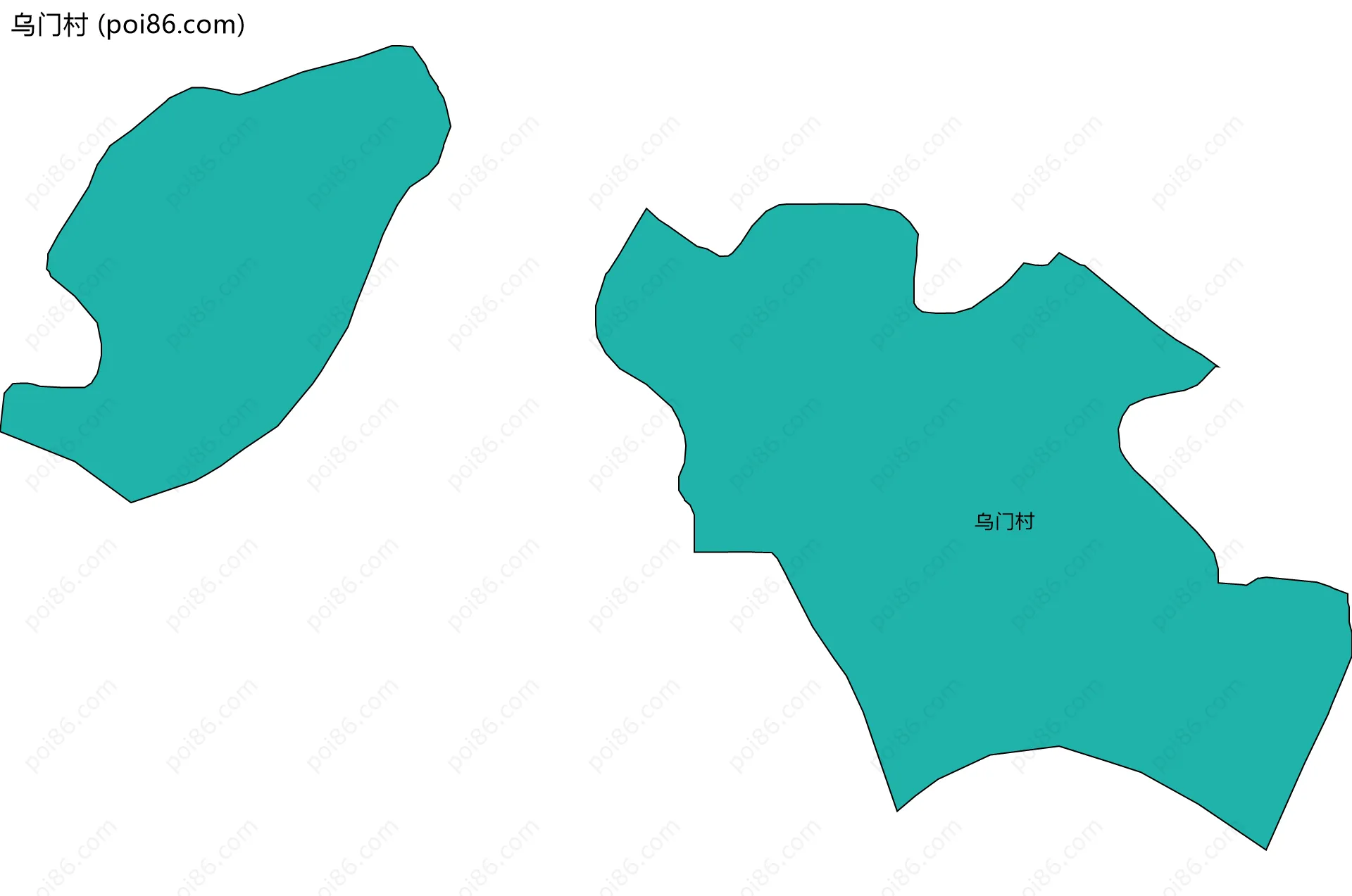 乌门村边界地图