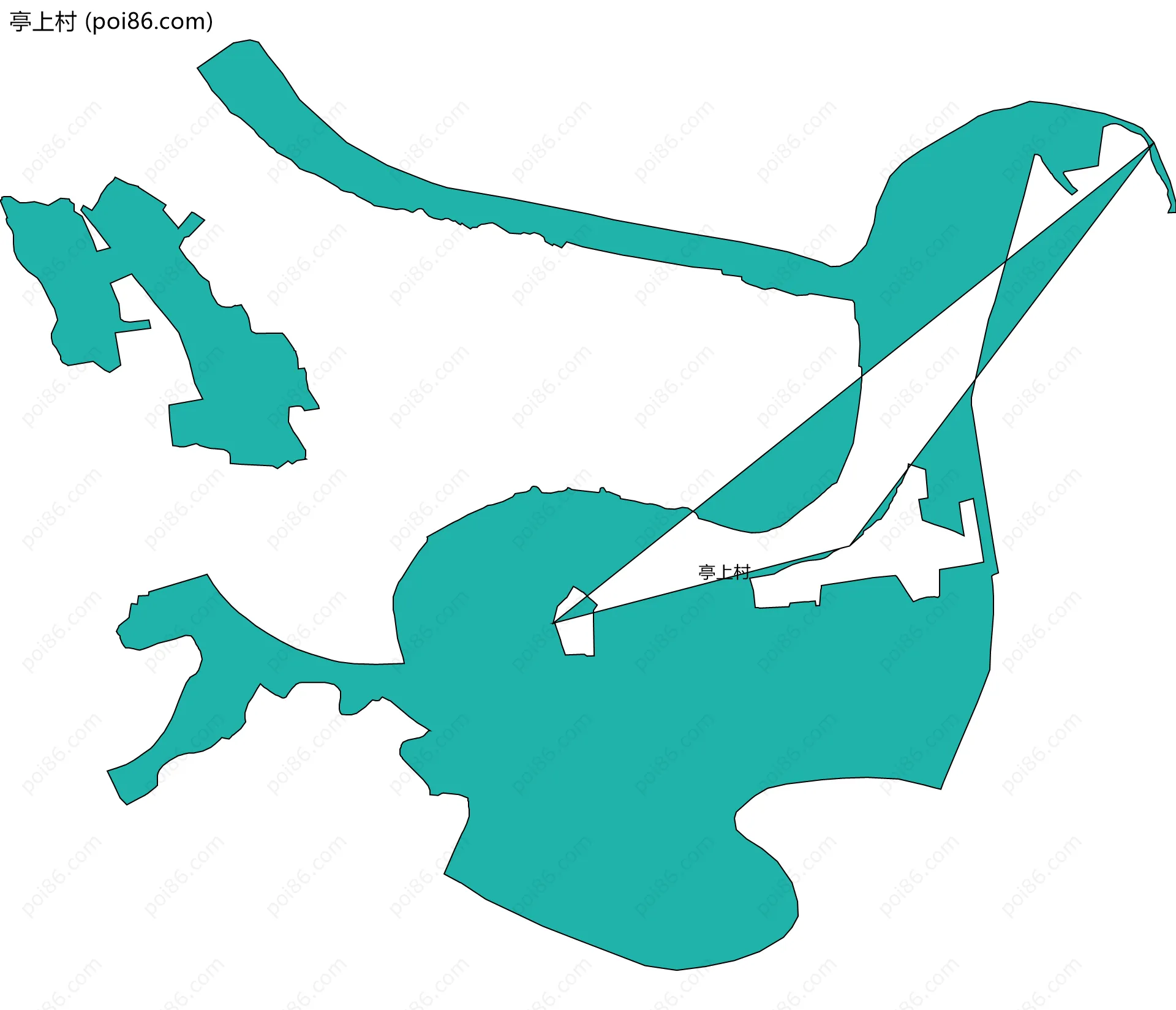 亭上村边界地图