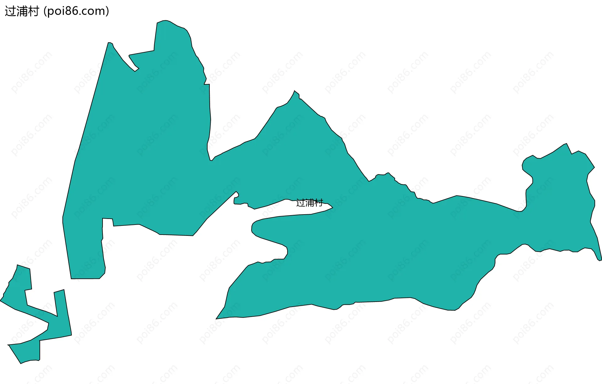 过浦村边界地图