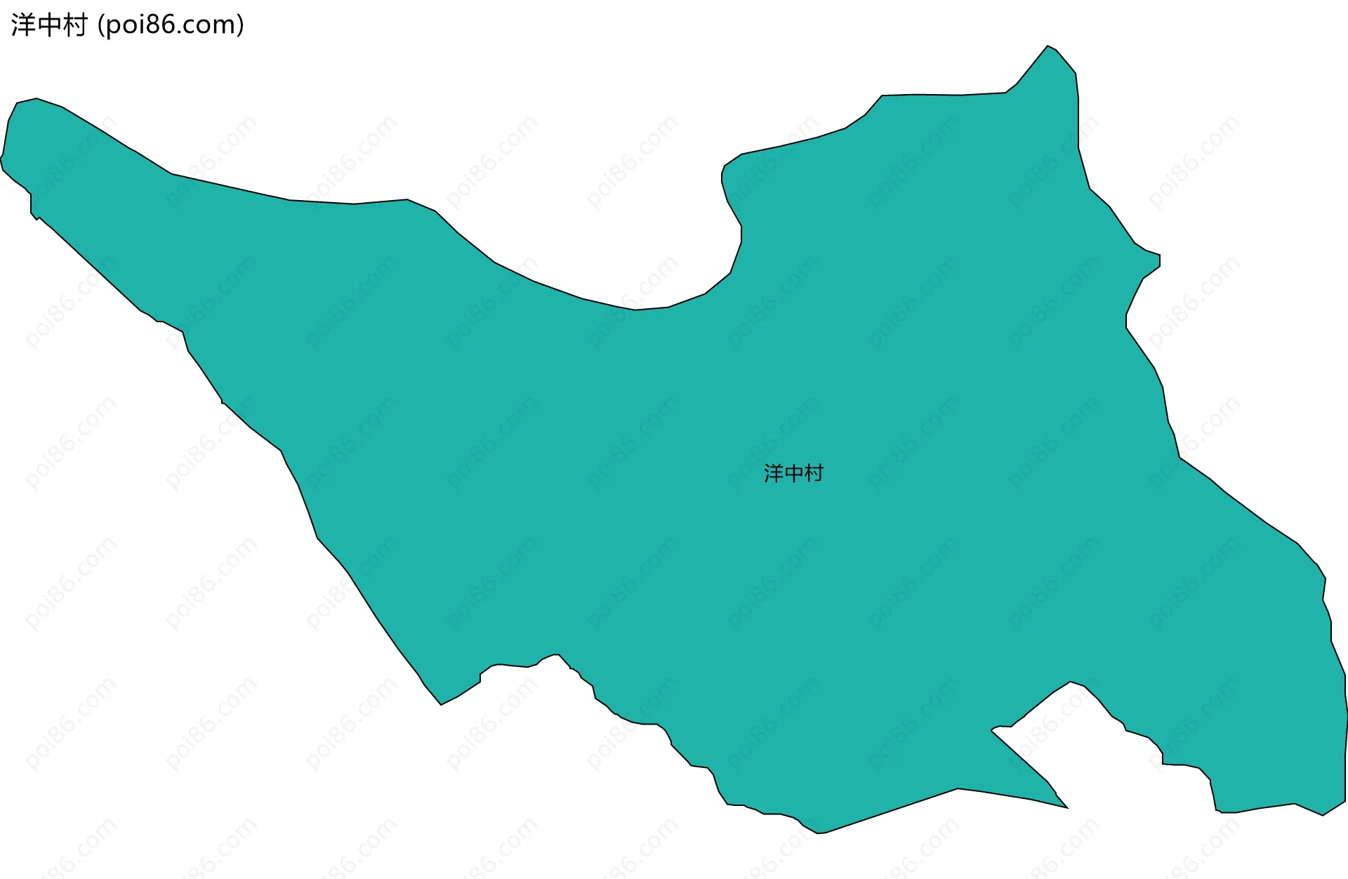 洋中村边界地图