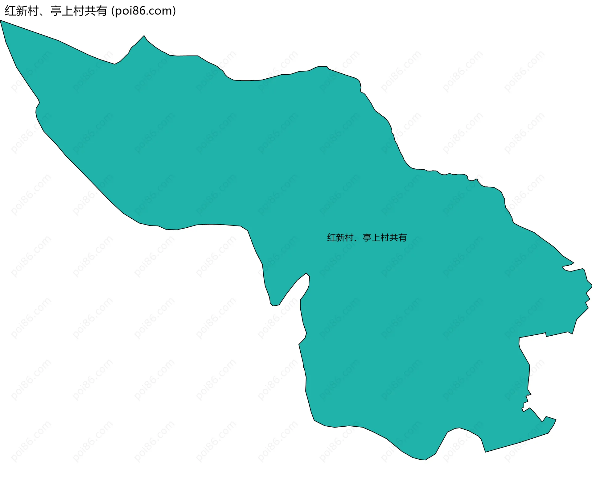 红新村、亭上村共有边界地图