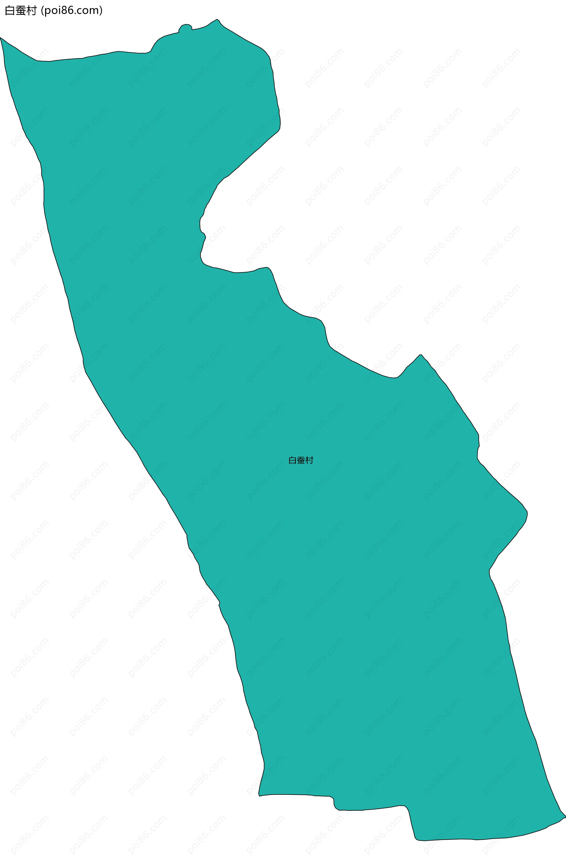 白蚕村边界地图