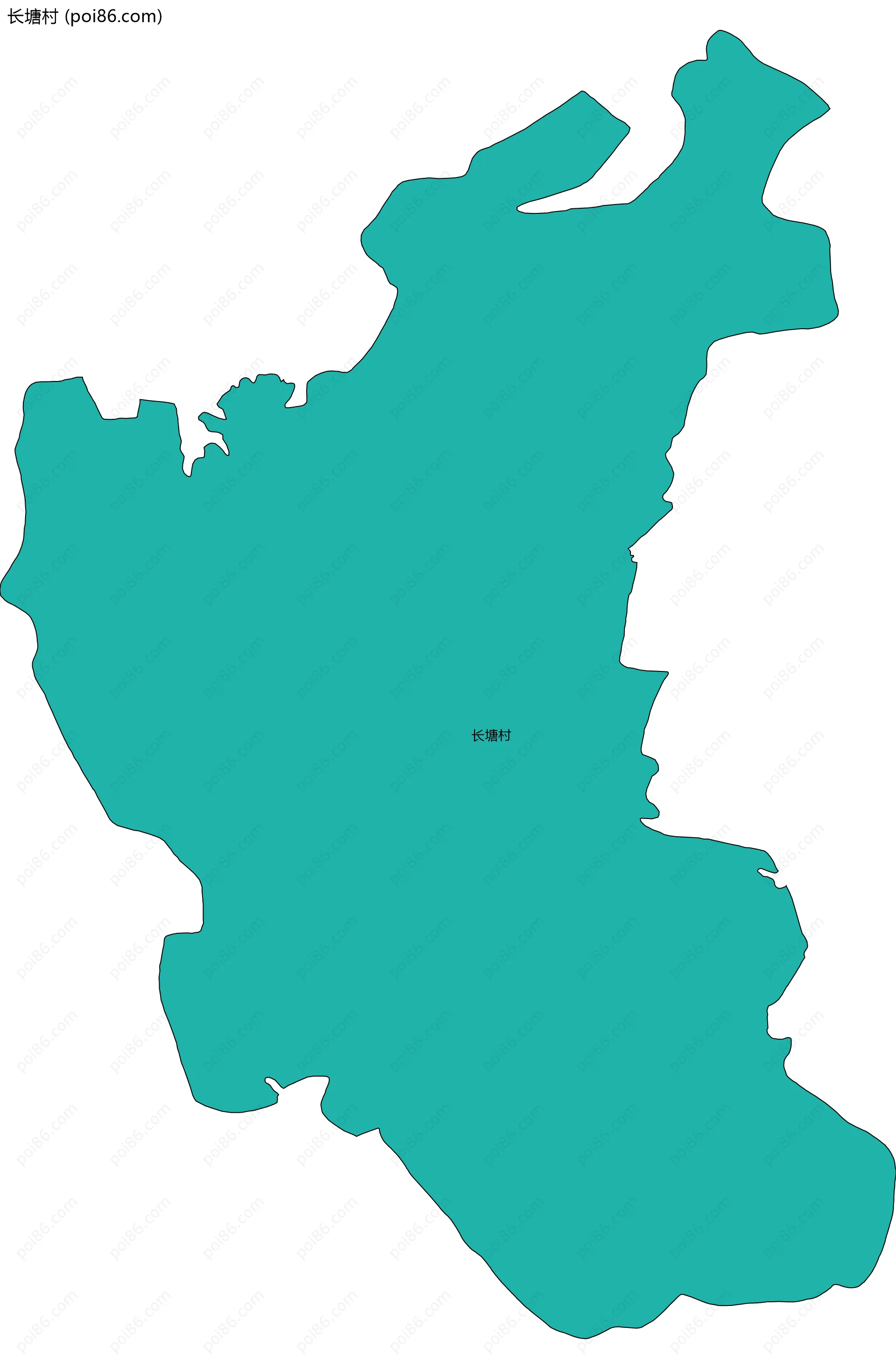 长塘村边界地图