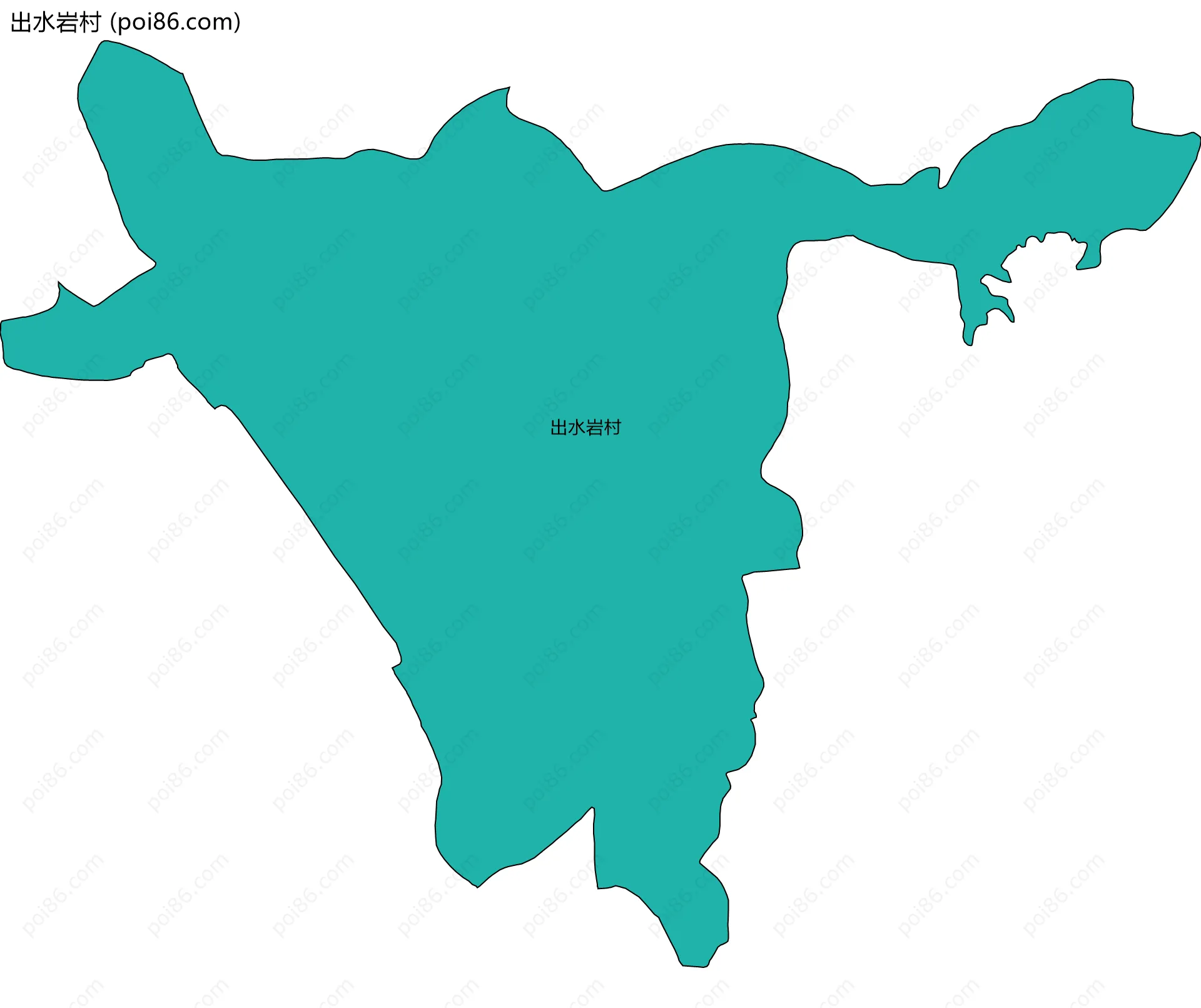 出水岩村边界地图