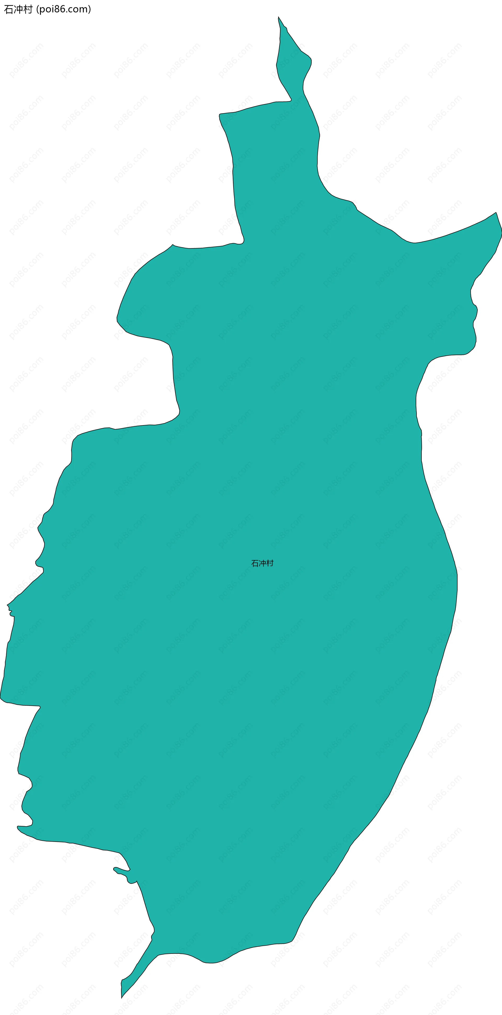 石冲村边界地图