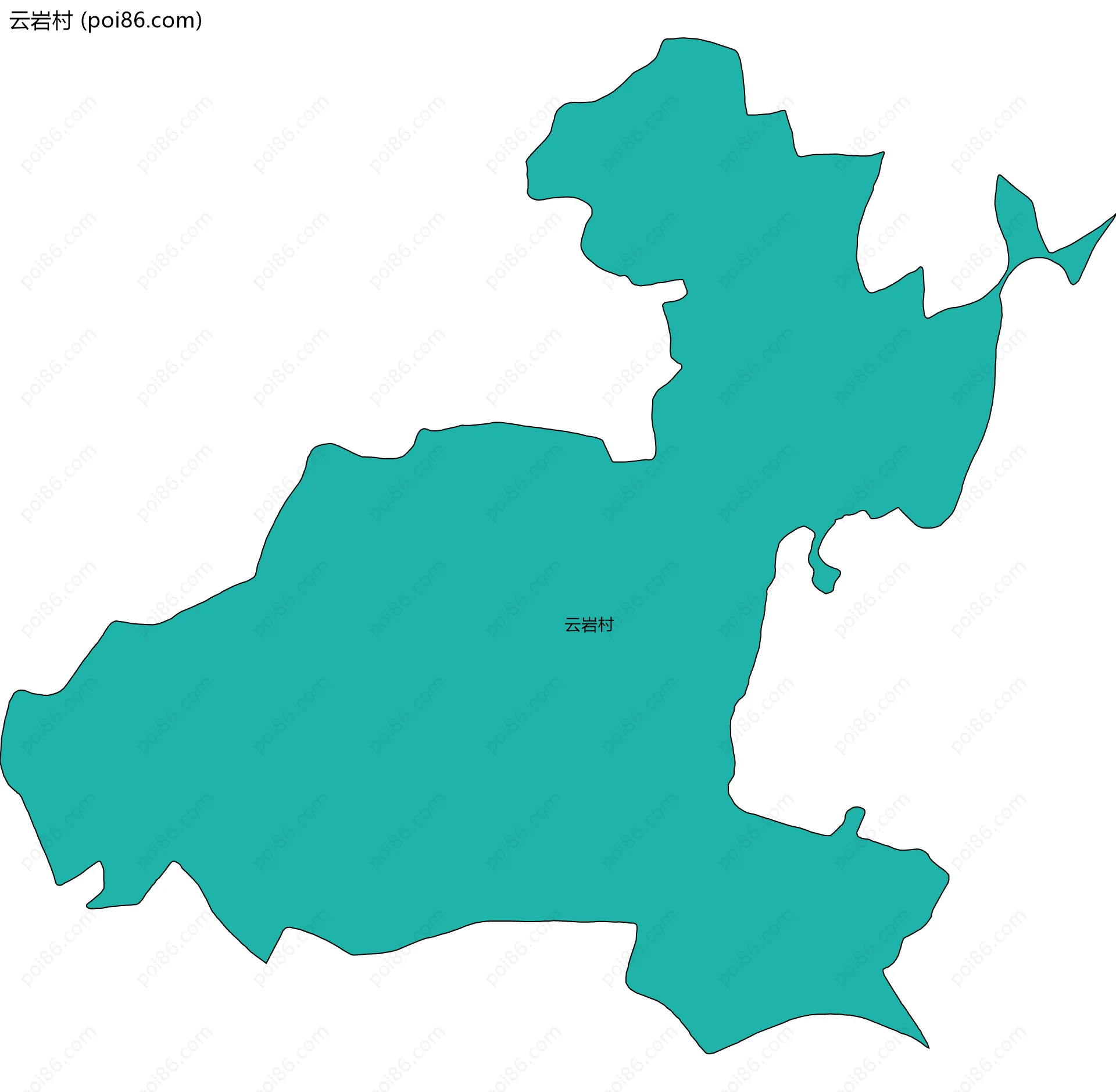 云岩村边界地图