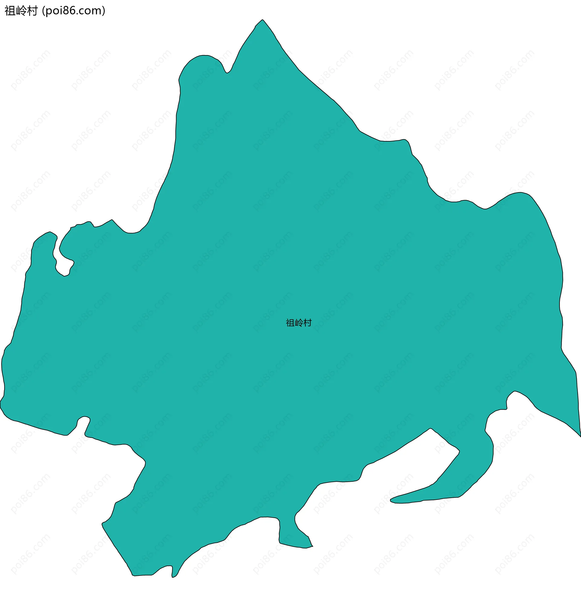 祖岭村边界地图