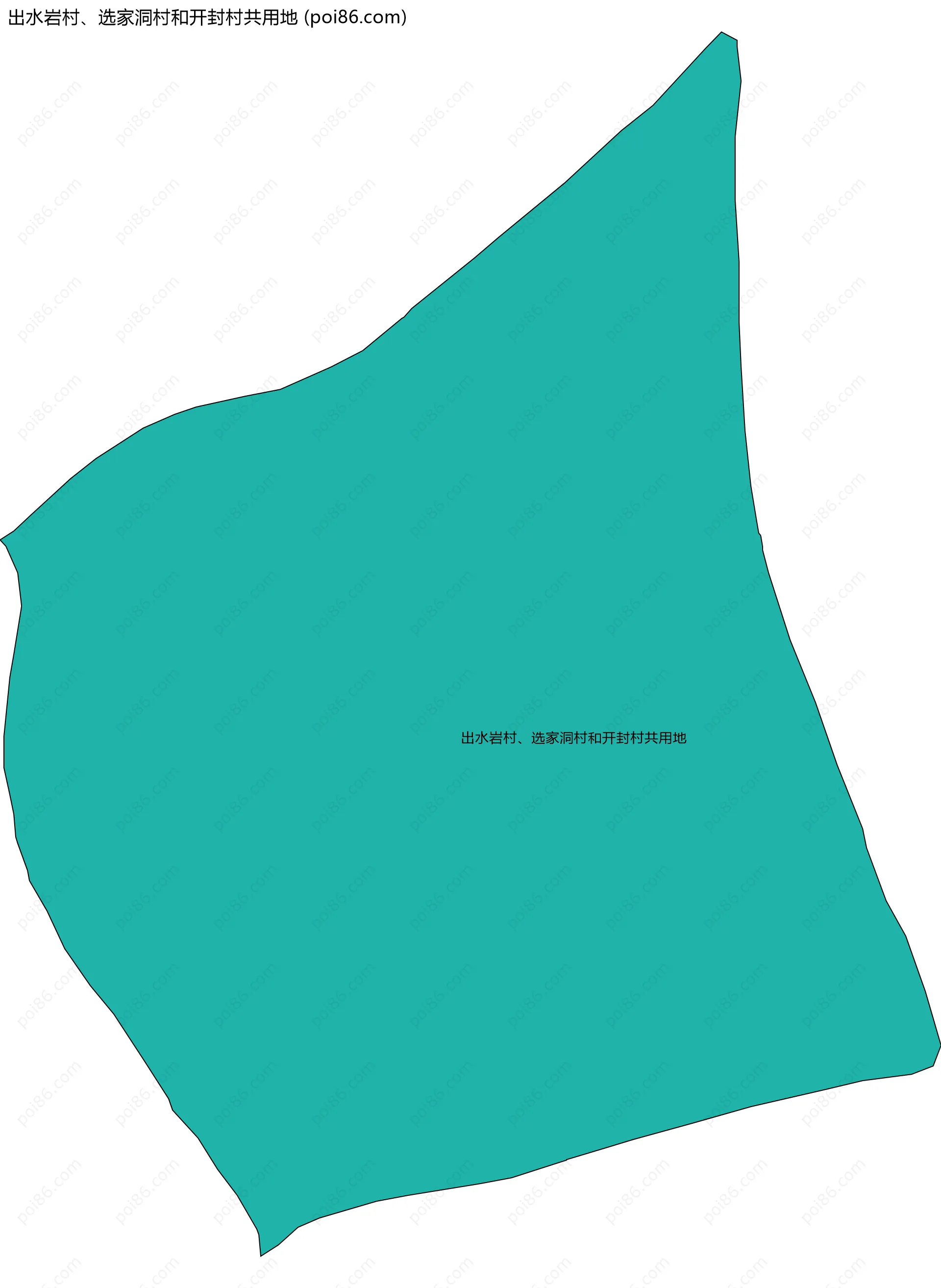 出水岩村、选家洞村和开封村共用地边界地图