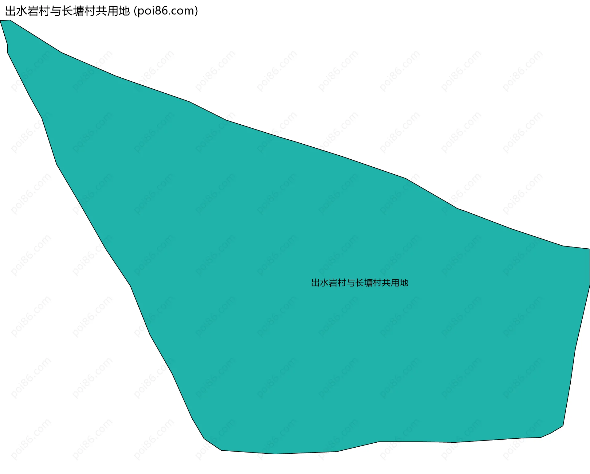 出水岩村与长塘村共用地边界地图