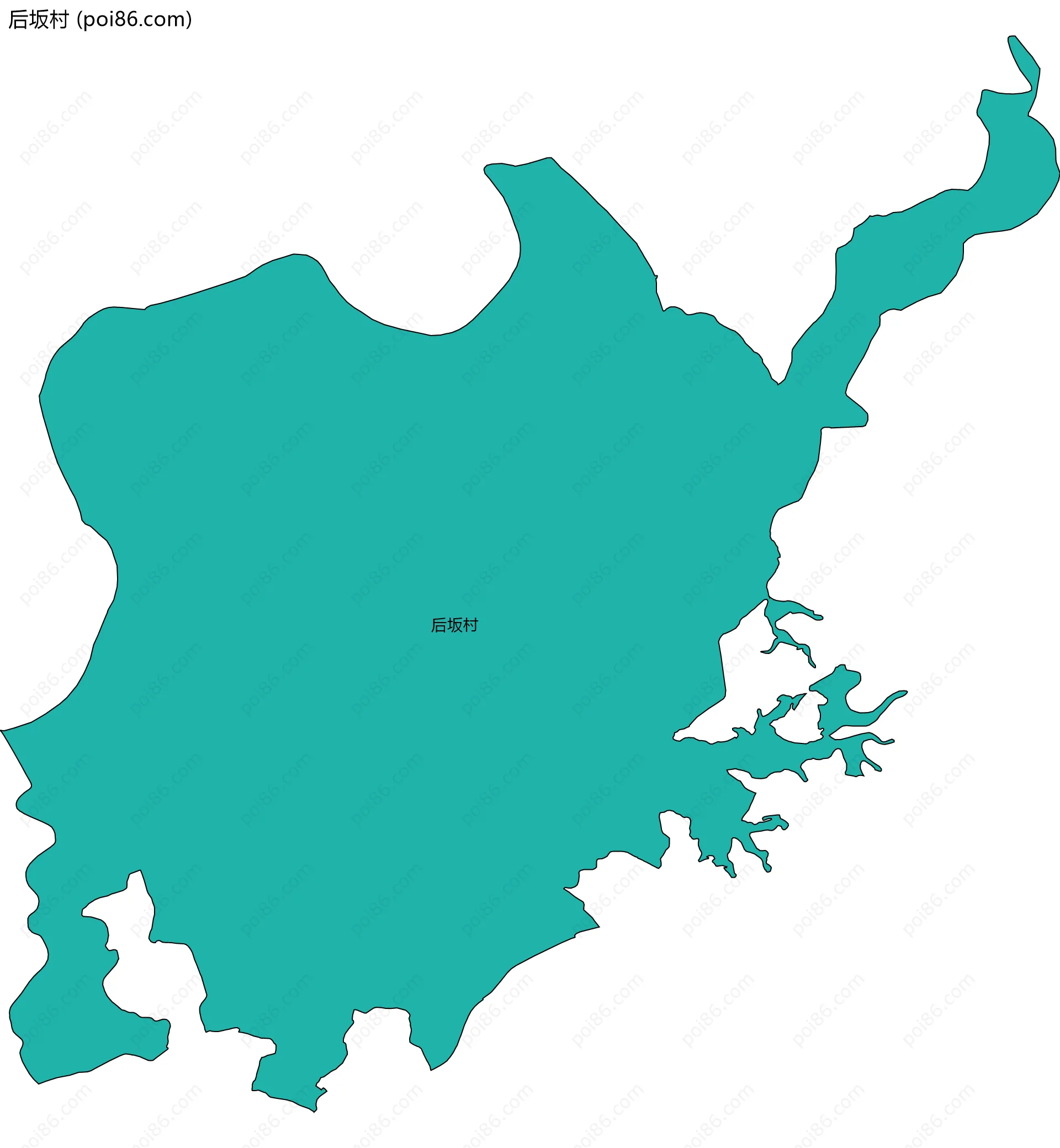 后坂村边界地图