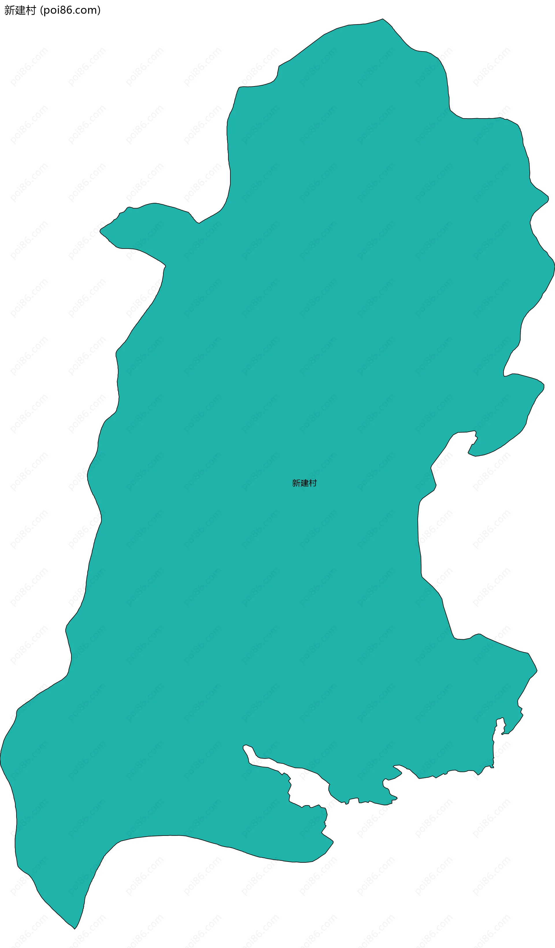 新建村边界地图
