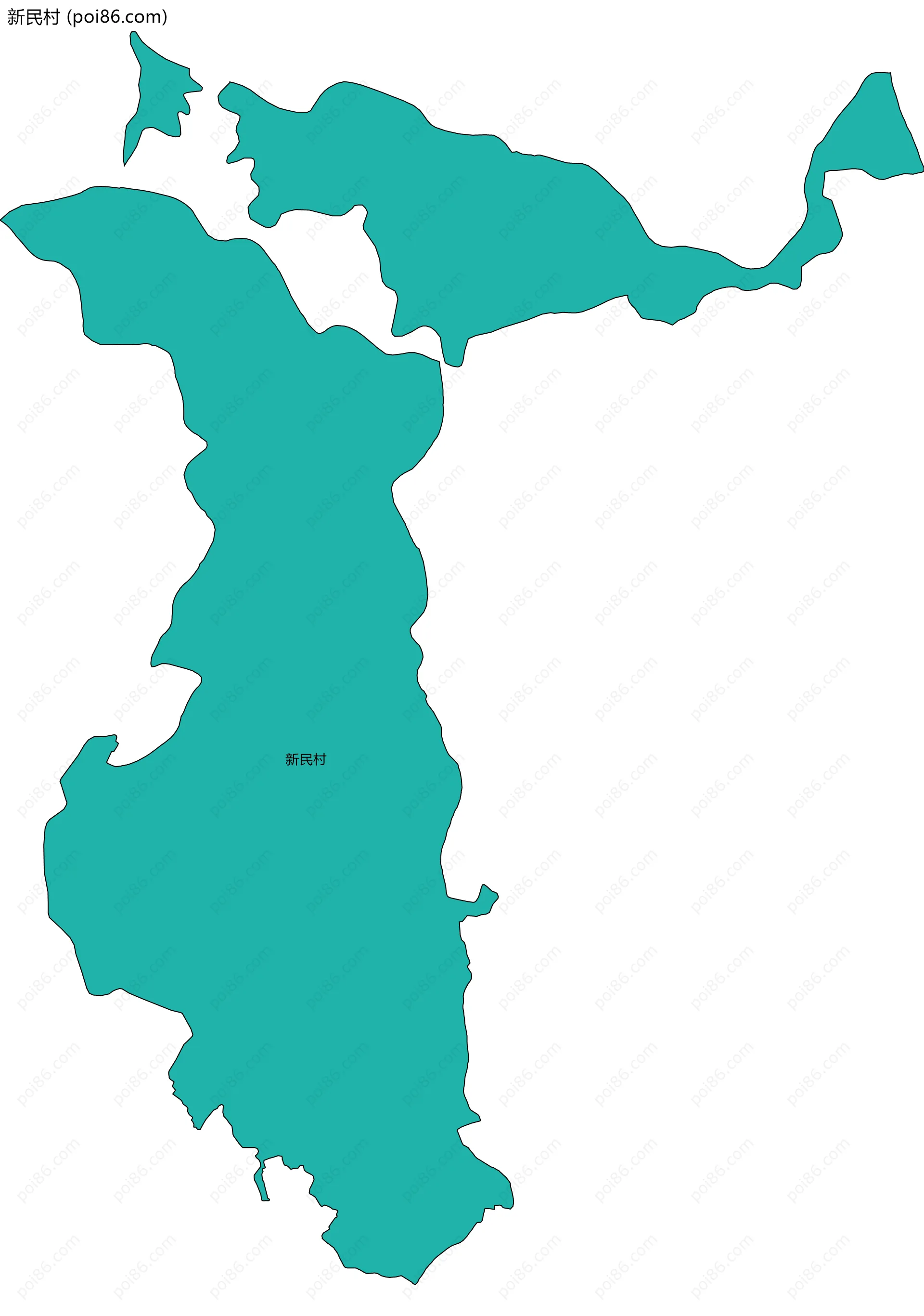 新民村边界地图