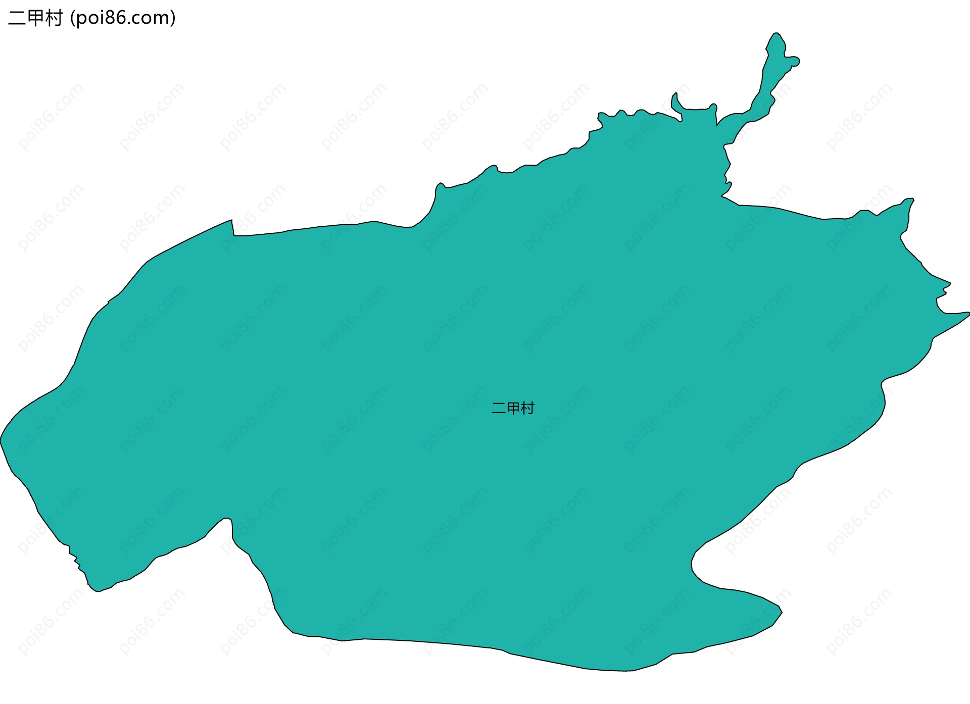 二甲村边界地图