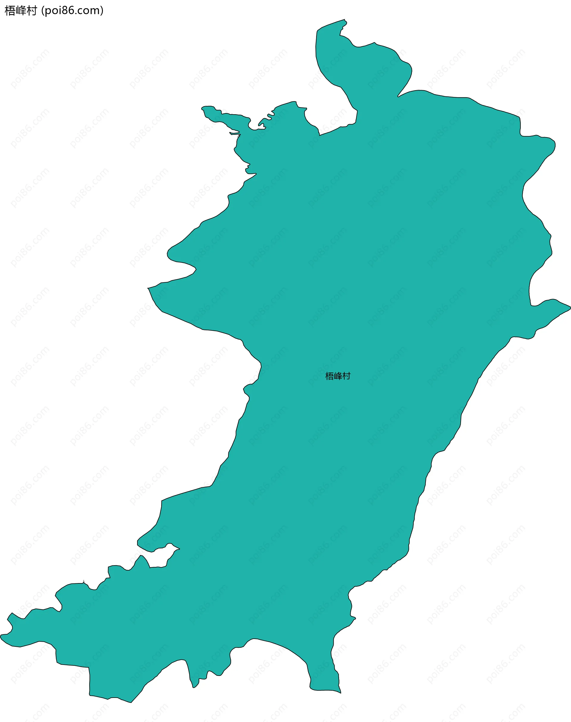 梧峰村边界地图