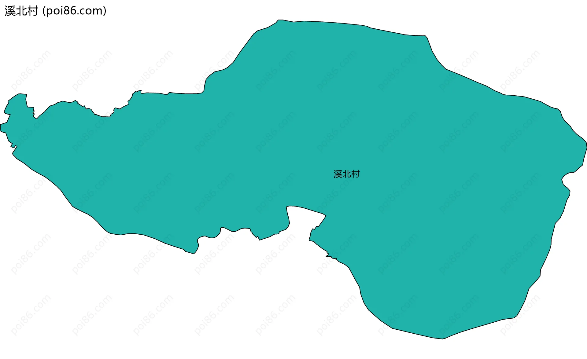 溪北村边界地图