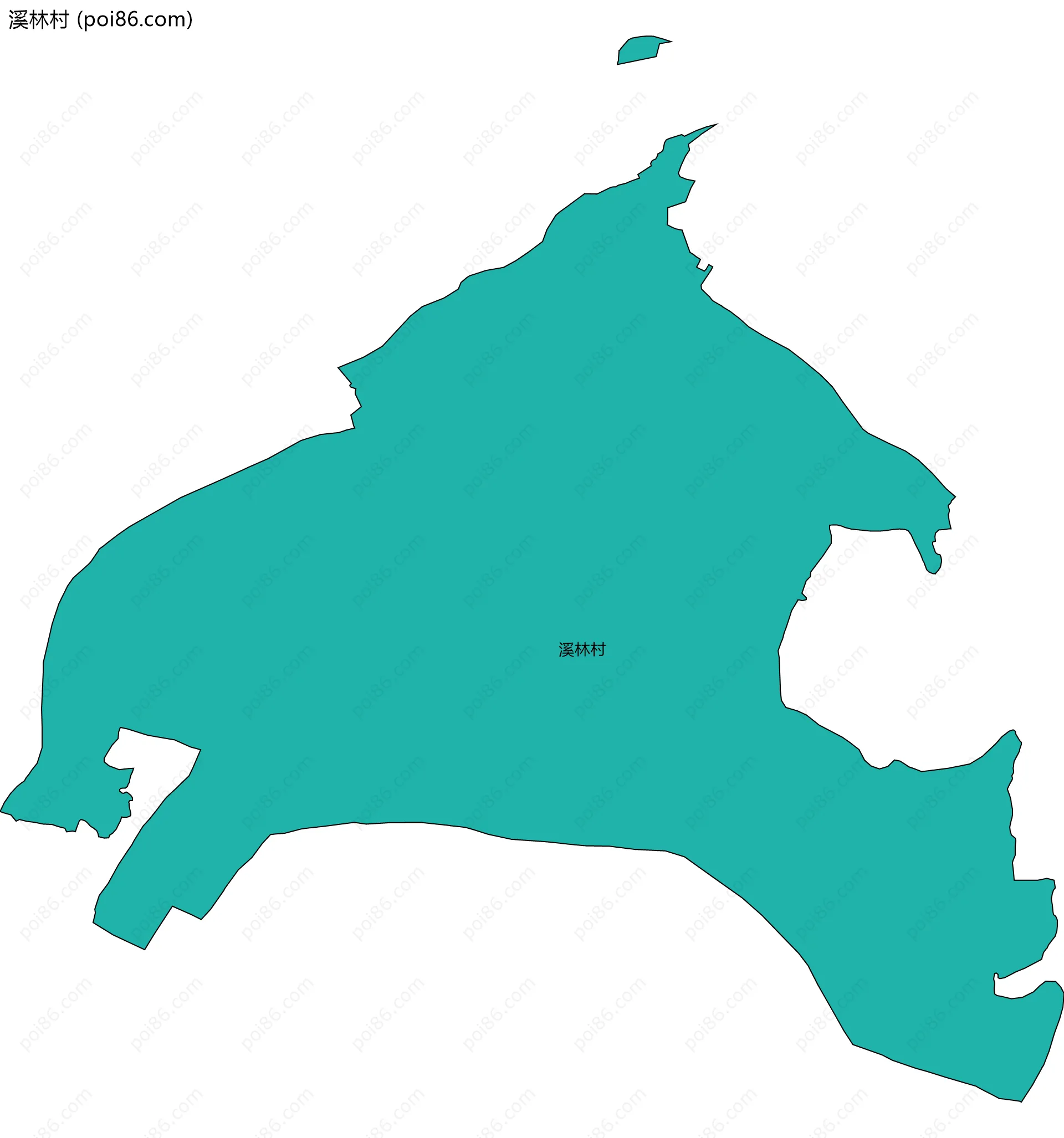 溪林村边界地图