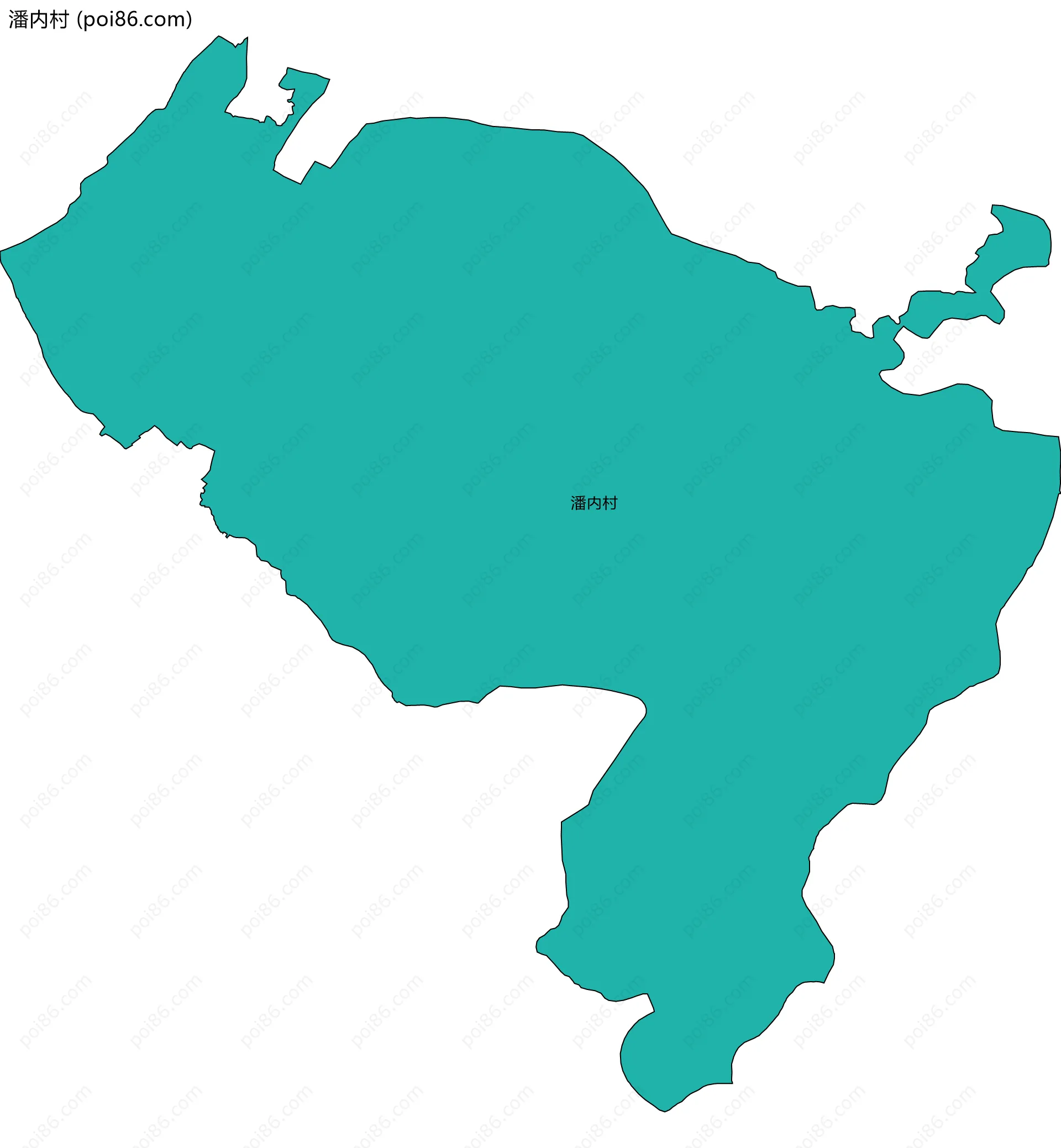 潘内村边界地图