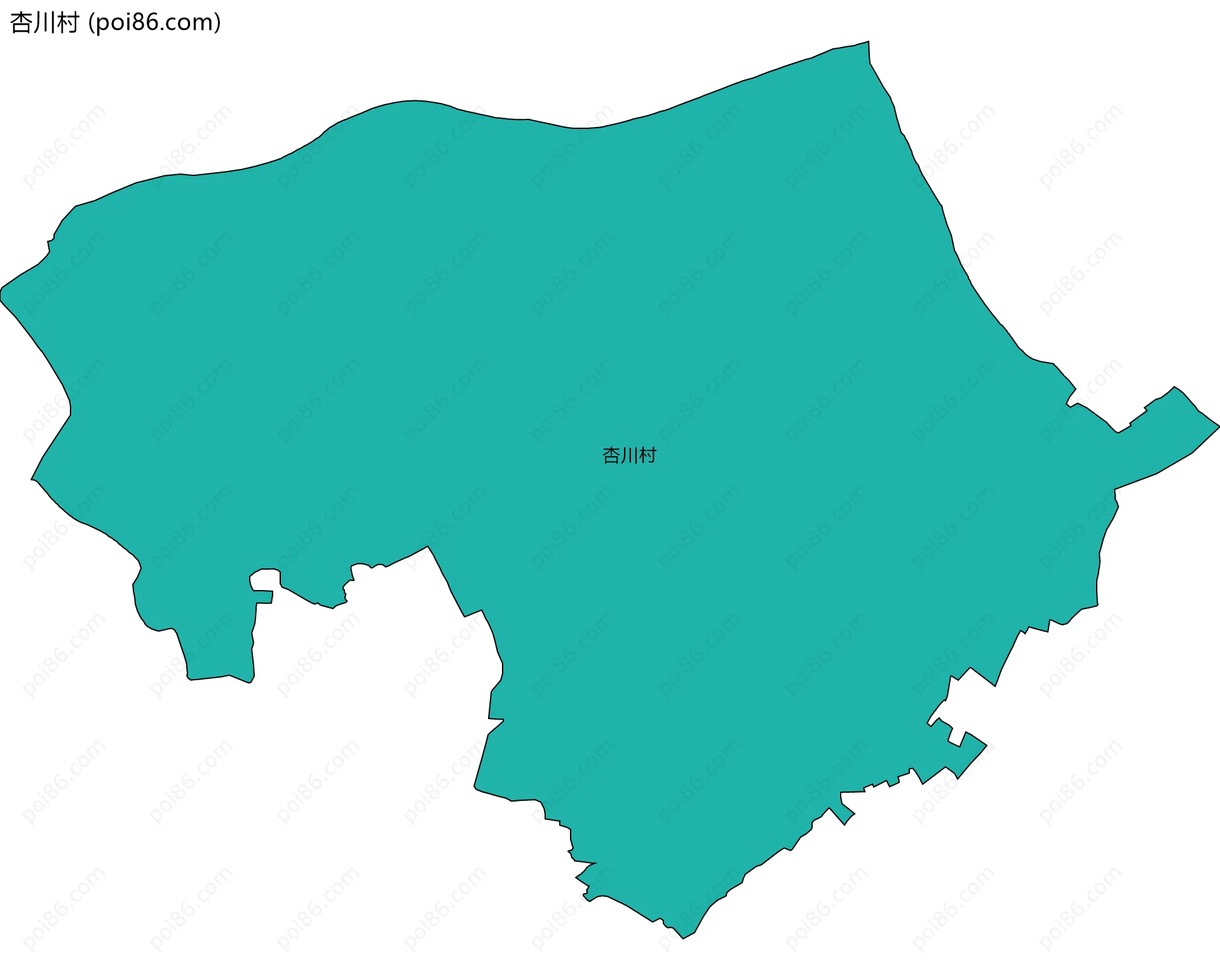 杏川村边界地图