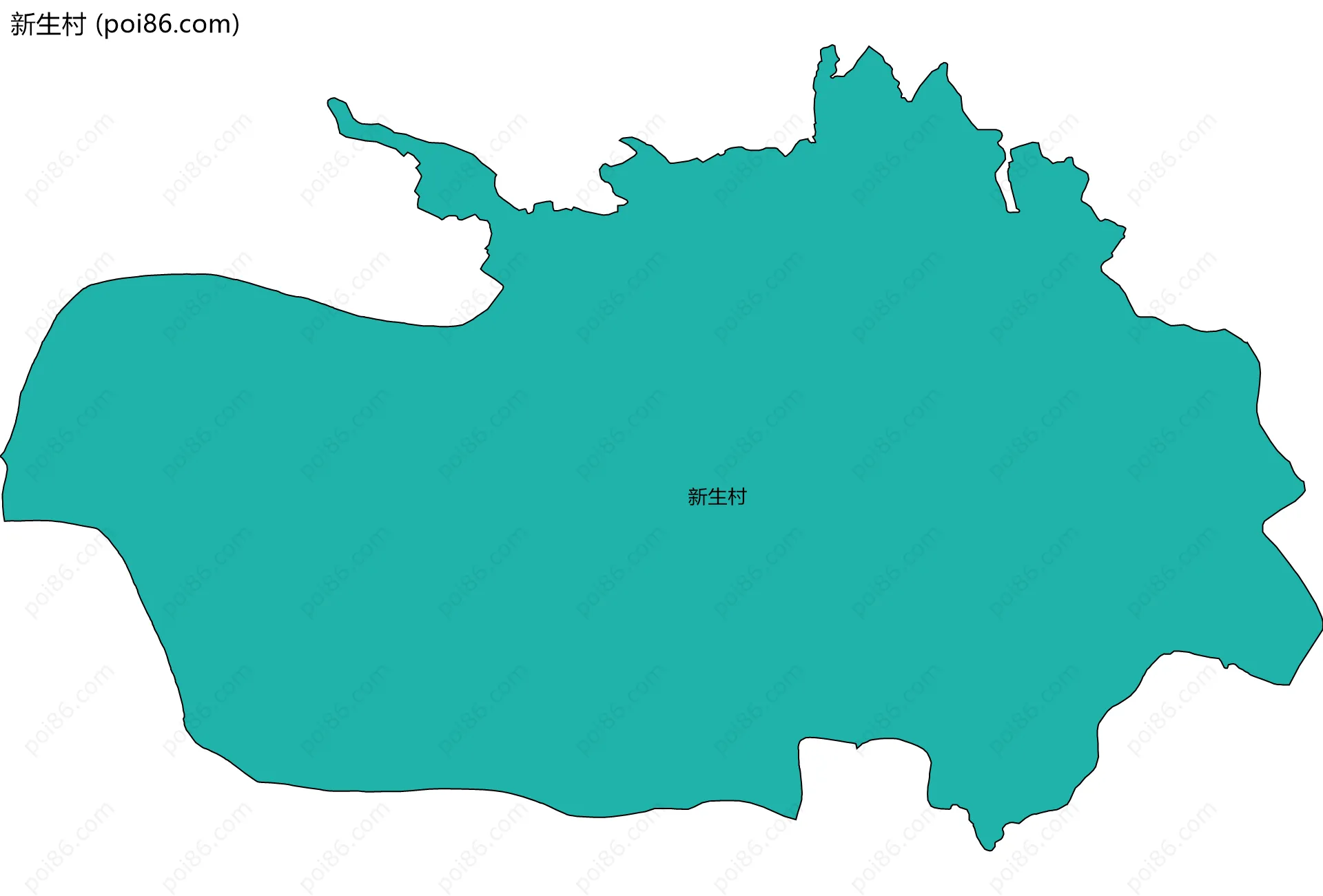 新生村边界地图